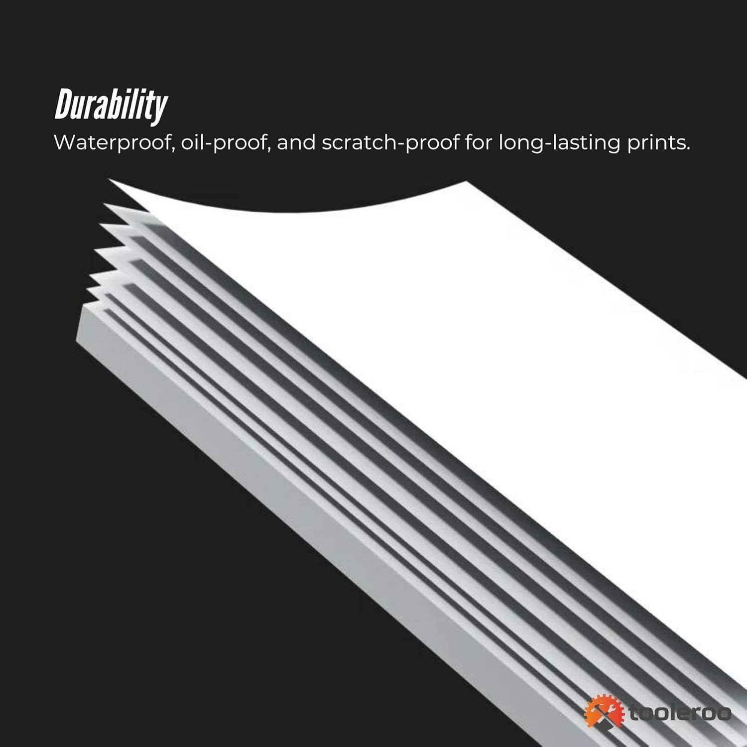 Tooleroo 100X Sheets A4 Thermal Printer Paper White - BPA Free image number 2