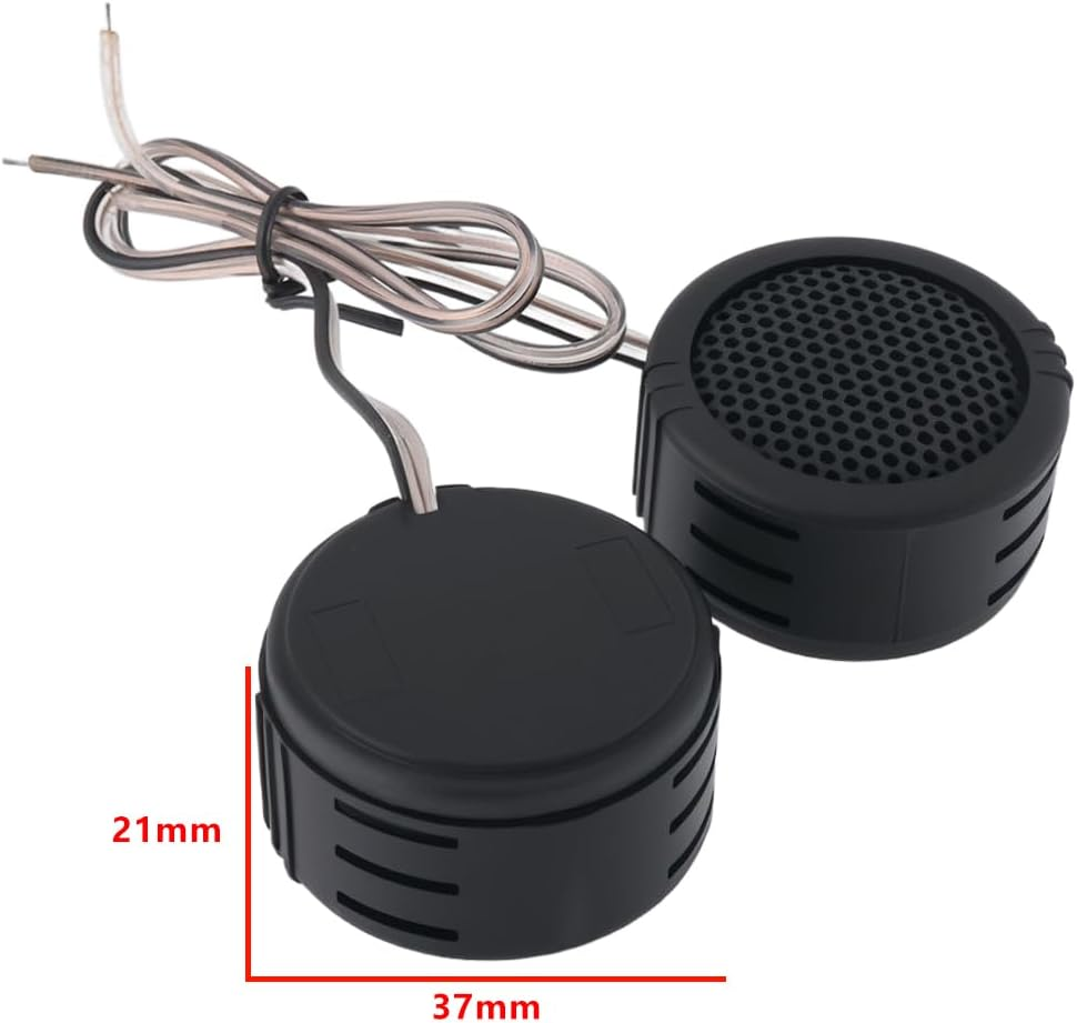 Be in Your Mind 2Pcs 500W 98Db High Efficiency Mini Dome Tweeter for Car Audio System 2Khz - 20Khz Frequency Range