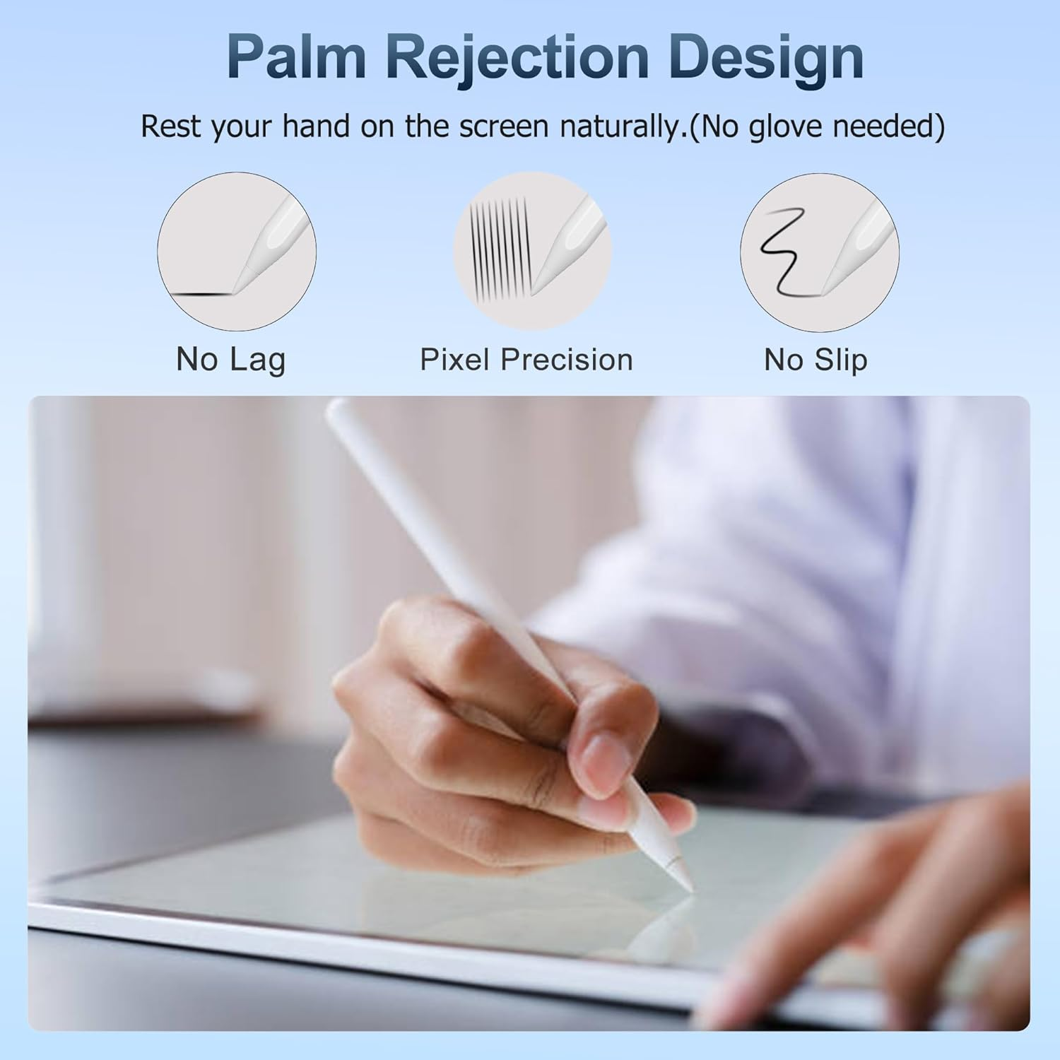 Stylus Pen for Apple Ipad 2025-2018, 2X Fast Charge/Palm Rejection, Tilt Function, Pencil for Ipad A16 11Th/10Th/9Th-6Th Gen., Pro 11"/12.9"/13" M4, Air M2 M3 11/13"/5Th-3Rd, Mini A17 Pro/6Th/5Th