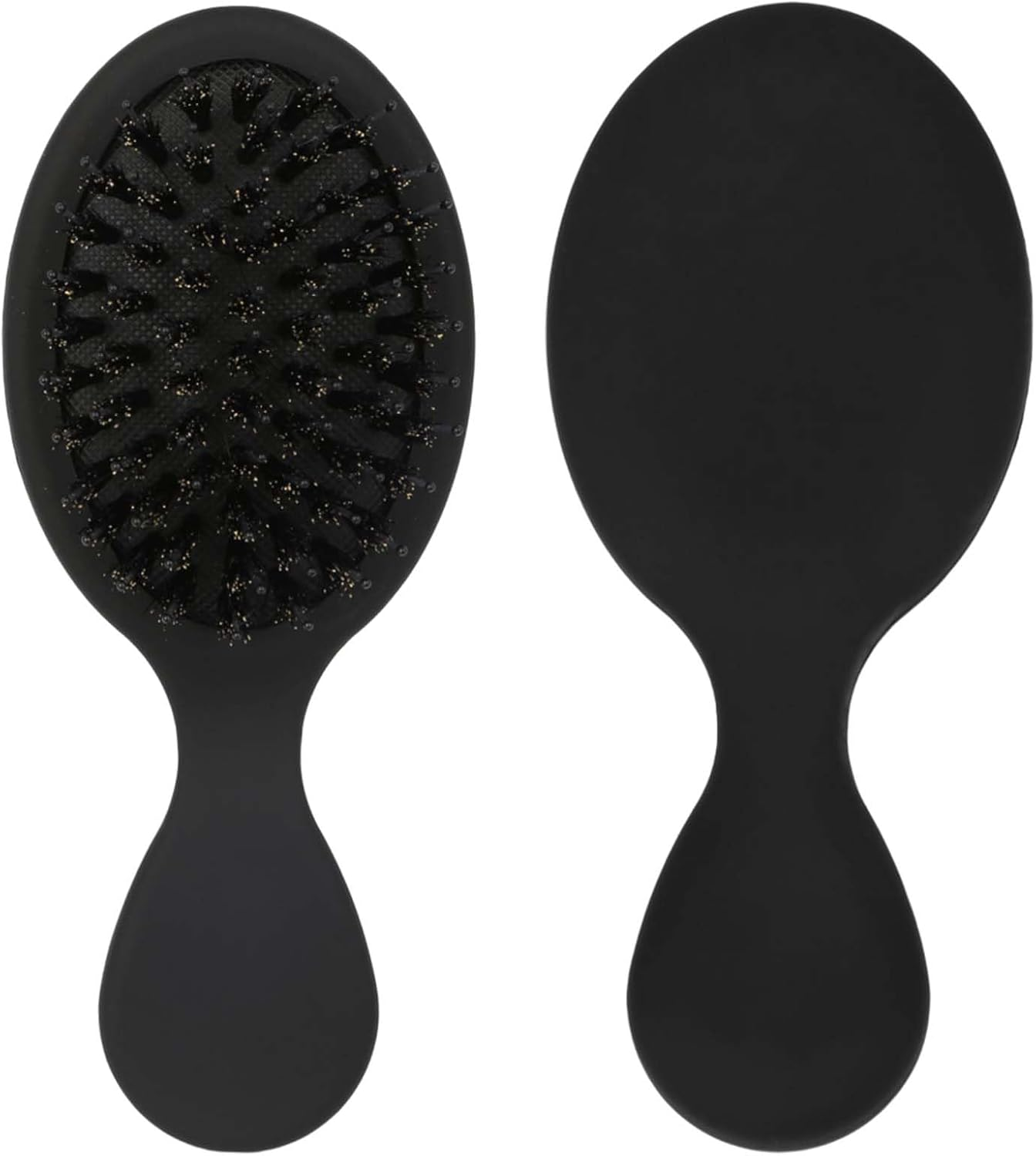 Teccfly Hair Brush,Mini Portable Detangling Brushes for Travel and Baby Kids, Adults Ultra-Soft Air Cushion Scalp Massage Wet and Dry Hair Styling Tool for All Types (Black) image number 2