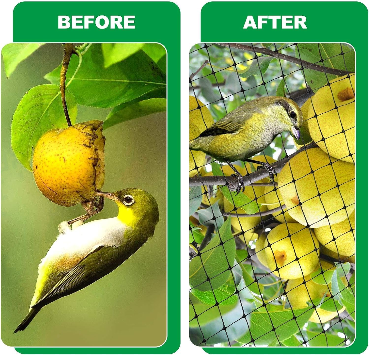 Deer Fence Netting, 7X33Ft Garden Bird Netting for Chicken Coops, Plant Covers Fine Mesh Protection Net Black Heavy Duty Trellis for Vegetables