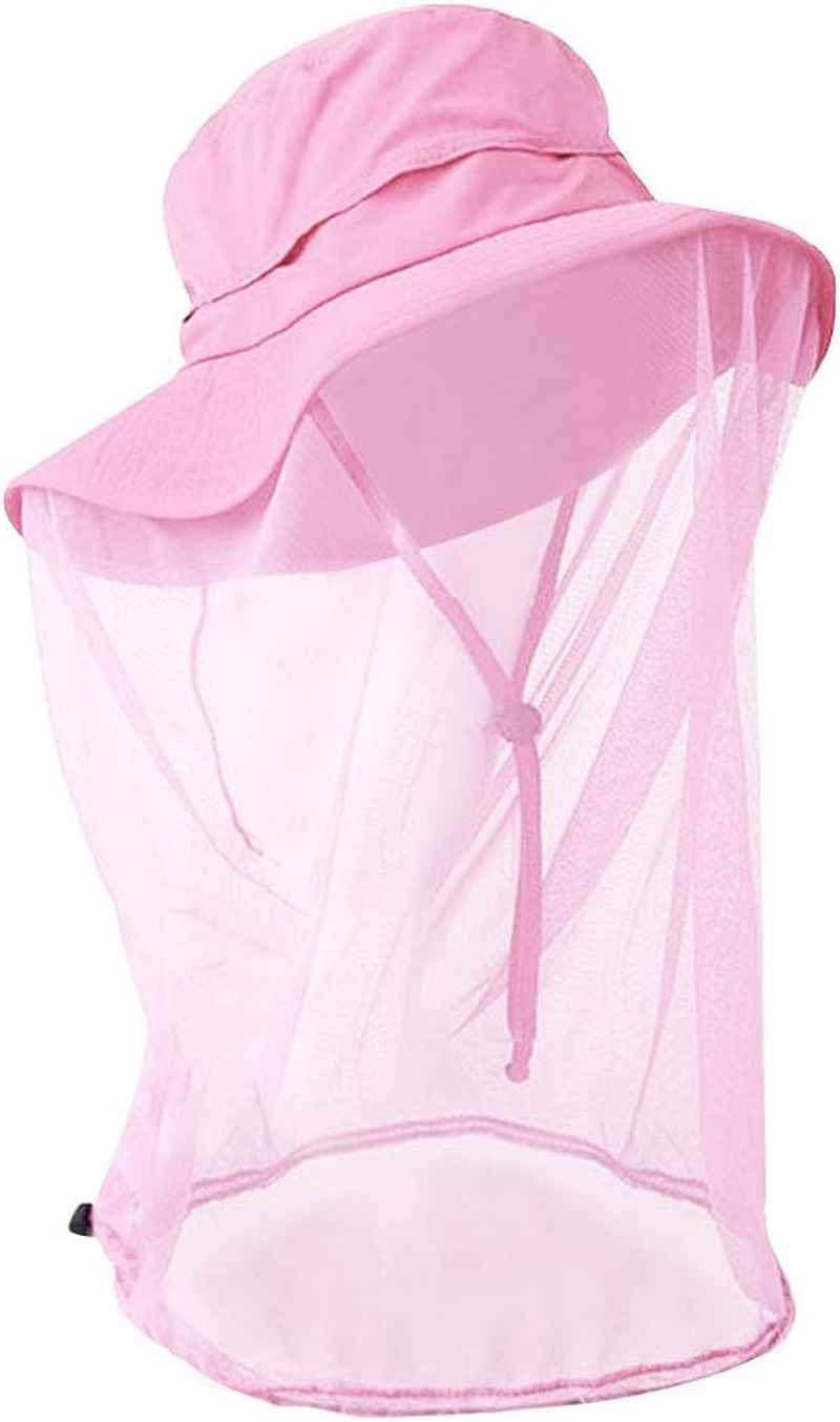 Rebecca Women Head Net Hat UV Protection Sun Hat Outdoor Anti-Mosquito Mask Hat