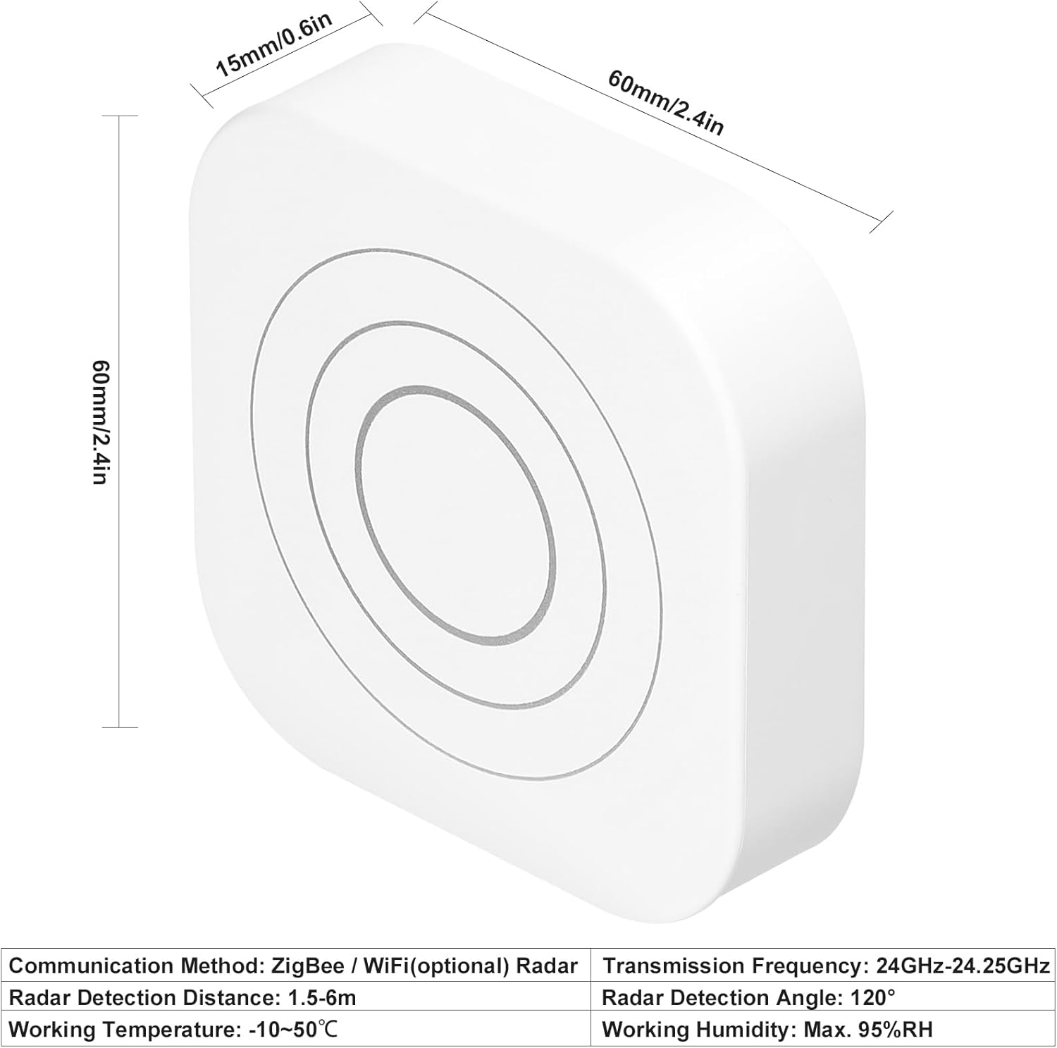 Human Presence Sensor Tuya Zigbee 24Ghz Millimeter Wave Radars Motion Detection Sensor for Home Safety and Automation image number 6