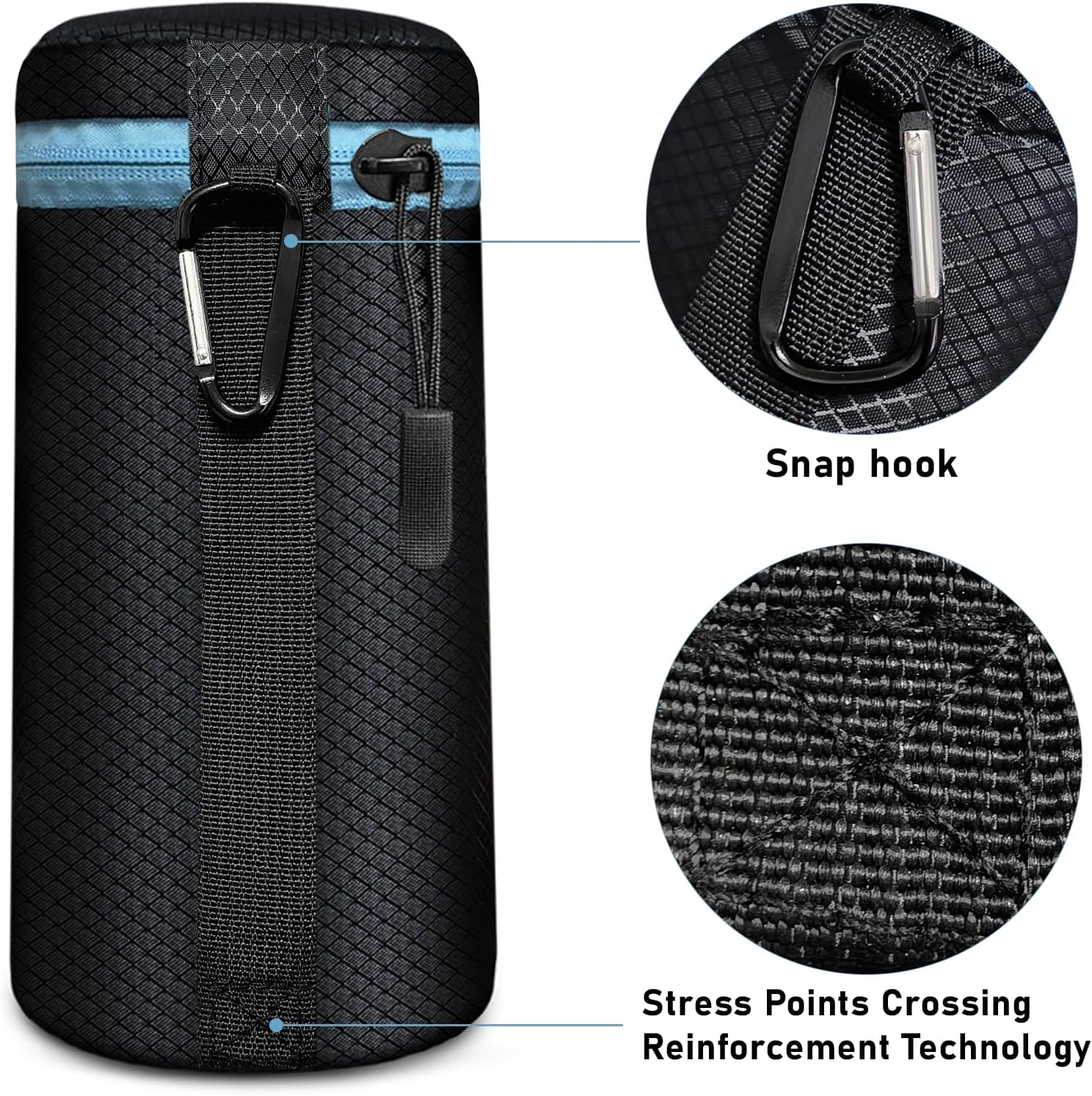 Lightdow Lens Pouches (Set of 4) S M L XL Lens Case 5Mm Thick Soft Waterproof and Shockproof Portable Protective Lens Case for Canon Nikon Sony Olympus Camera DSLR Lens Mirrorless Camera Lens Bag