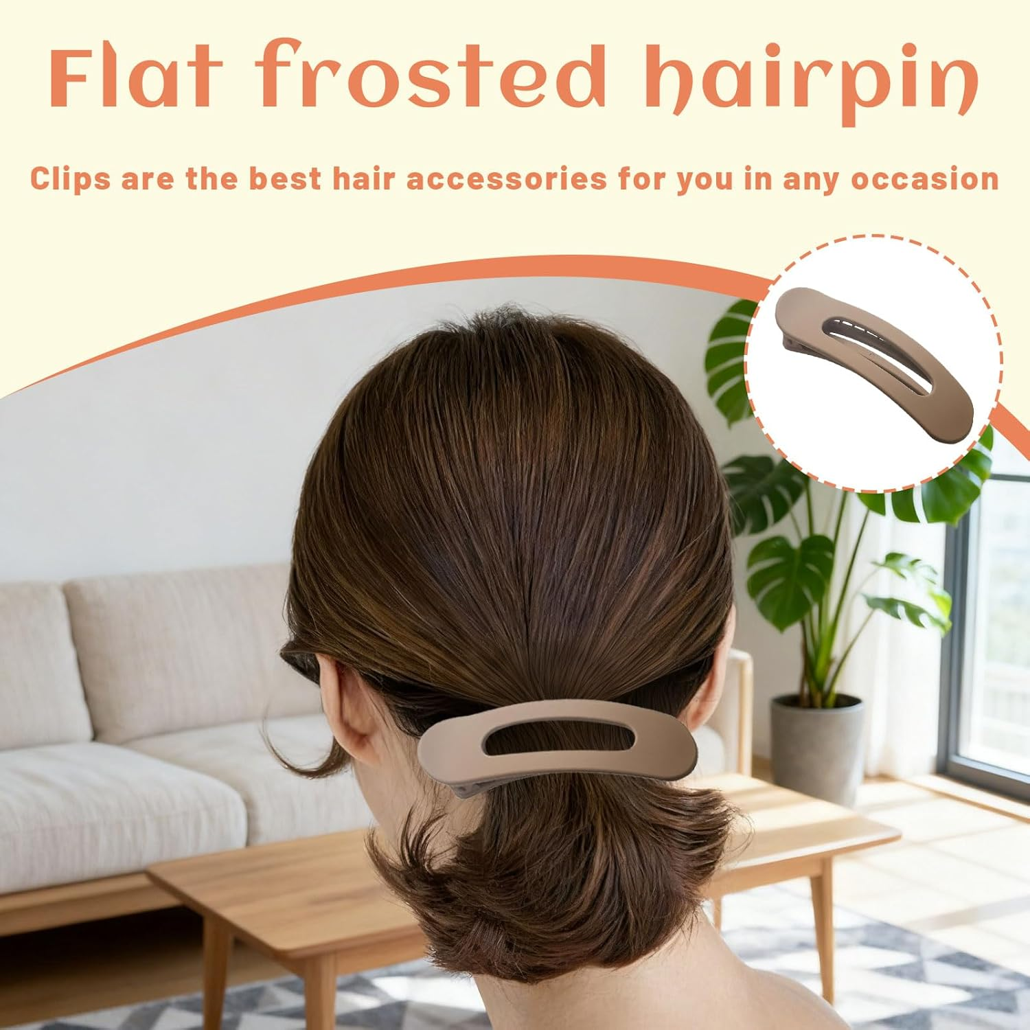 Xanthelle Hair Clips Ladies, 5 Pack Flat Hair Clips, Medium Hair Clips, Hair Clip for Thin Hair, French Hair Clip & Hair Clips Ladies image number 5