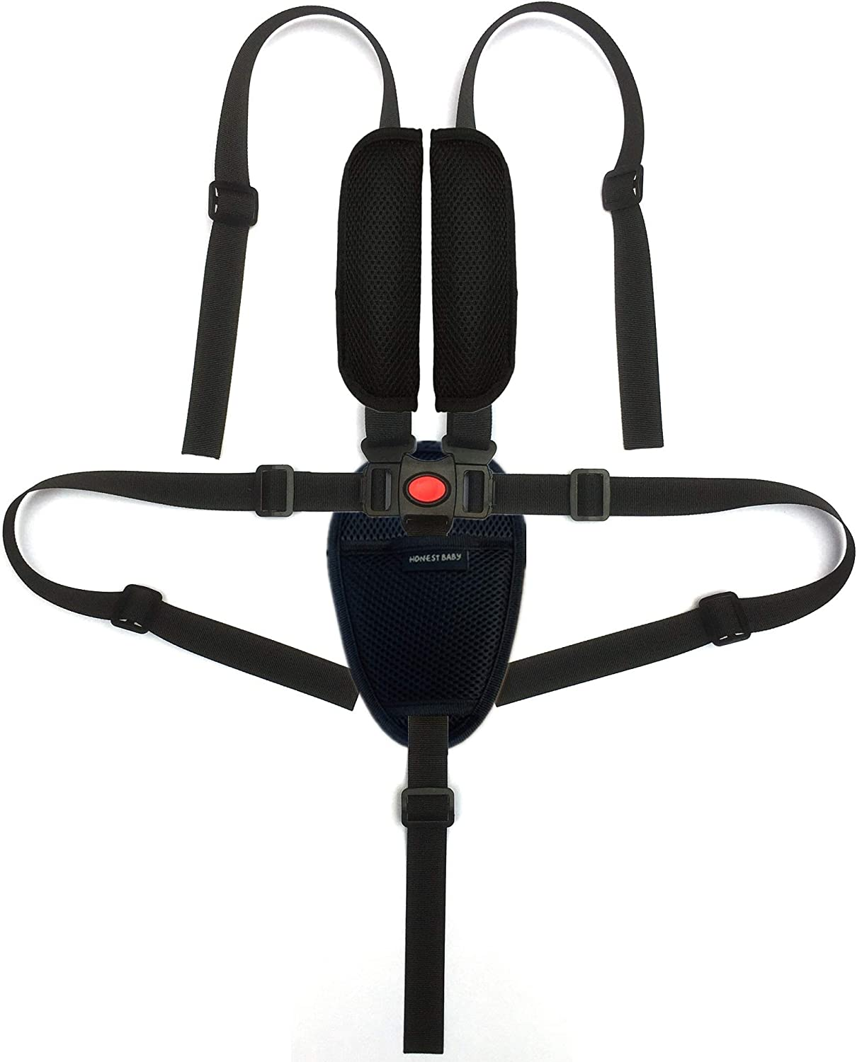 Seat Belt by Zama,5/3/2 Point Adjustable for Baby Kid Safe Strap for Stroller High Chair (Include Shoulder Pads & Guarding Pad) image number 1