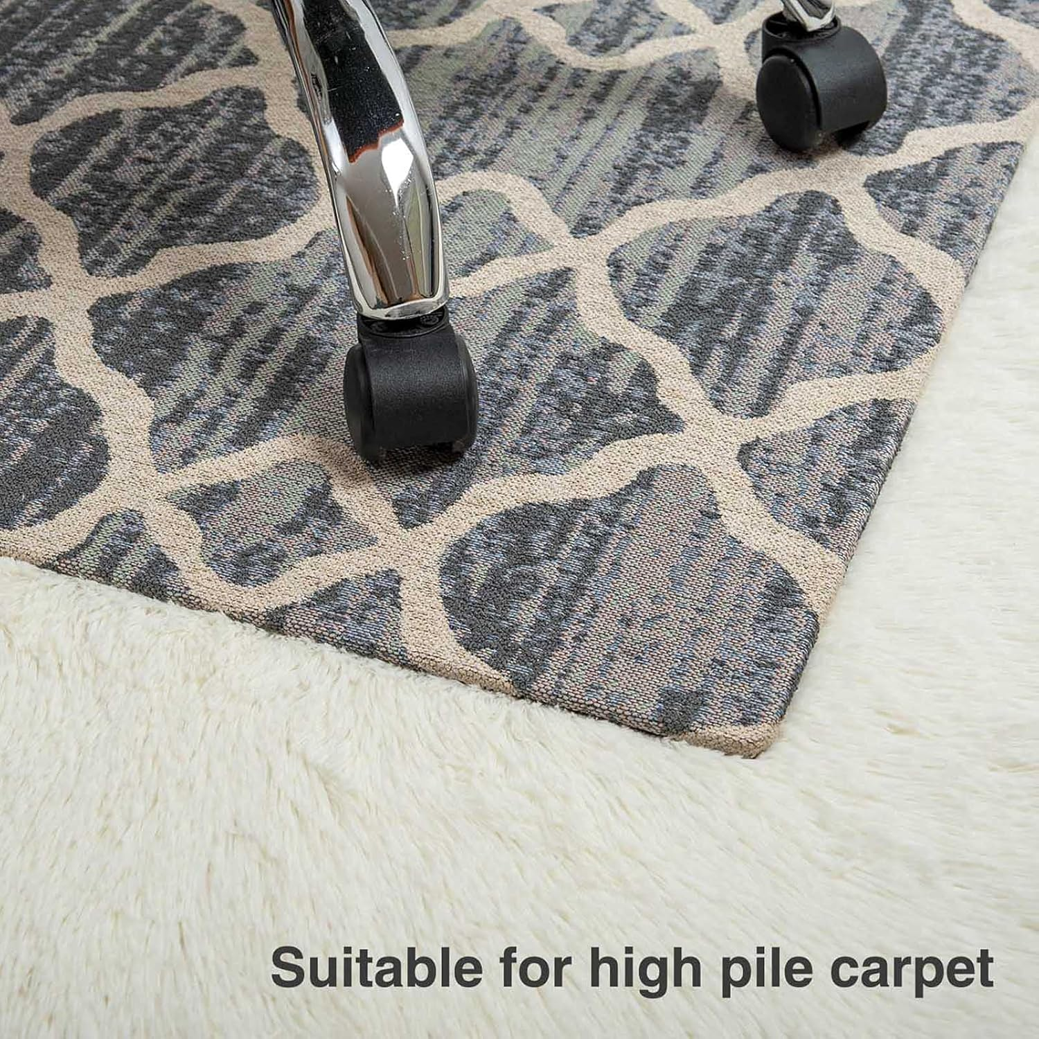 Luxury Chair Mat for Carpeted Floor, Office Chair Mat Hardwood Floors, 120 X 90Cm Multi-Purpose Protector Chair Carpet for Home and Office, Protects Floors, Anti-Skidding, Home Office, Ll-Santiago image number 5