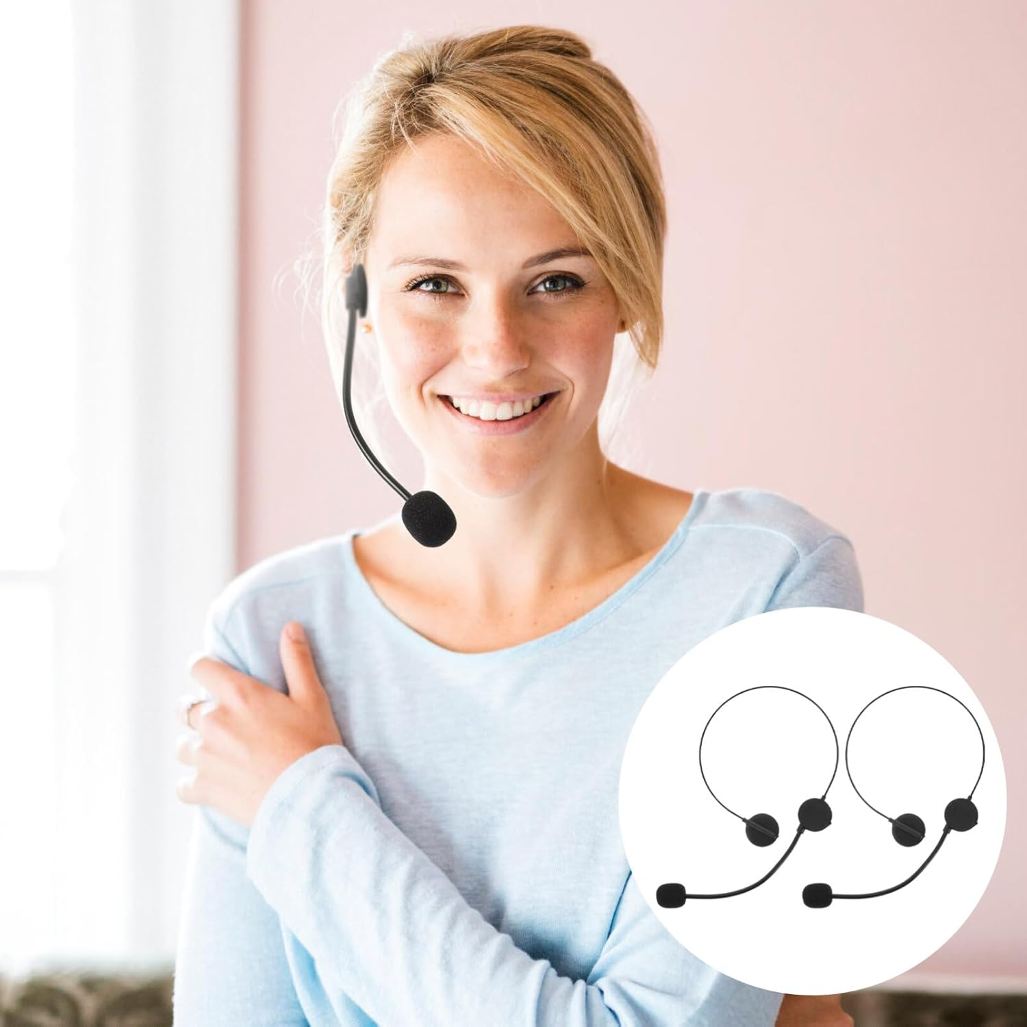 Alipis Fake Head Costume Accessories Headset Singer Headphones Singer Star Dress up Prop Kids Headsets image number 4