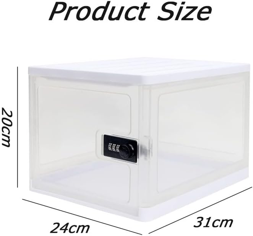 Clear Lockable Storage Box,Lockable Storage Bin,Food Storage Case,Food Safe Locking Box,Item Secure Storage,For Medicine,Snacks, Electronics image number 5