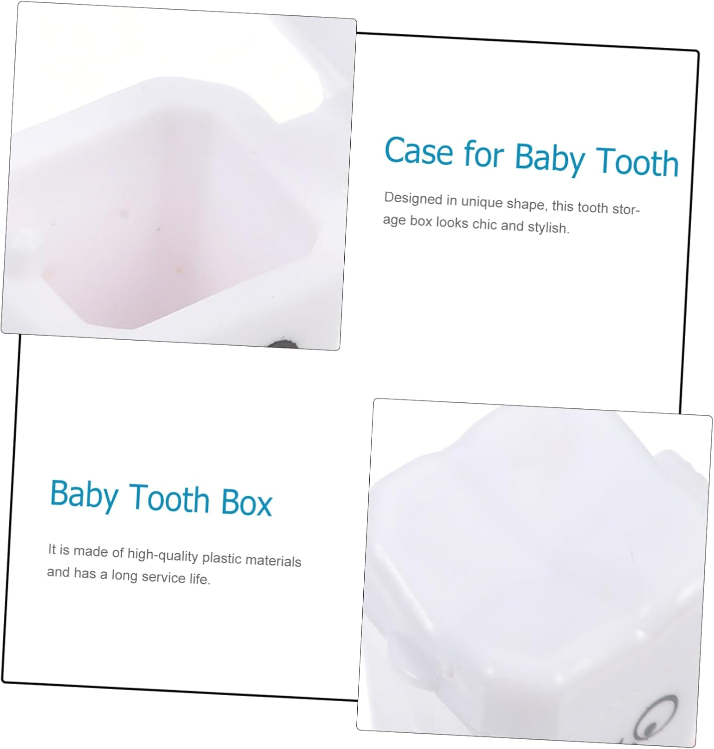 Kisangel 50Pcs Tooth Keepsake Box Cute Organizer for Teeth Storage for Christening Birthdays and Family Memories Chic Design and Excellent Workmanship image number 2