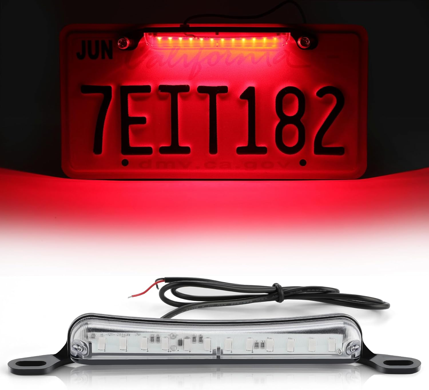 Livtee License Plate LED Light, Extremely Bright Assembly for Trailer UTV ATV Truck RV Boat, Xenon White(6000K)