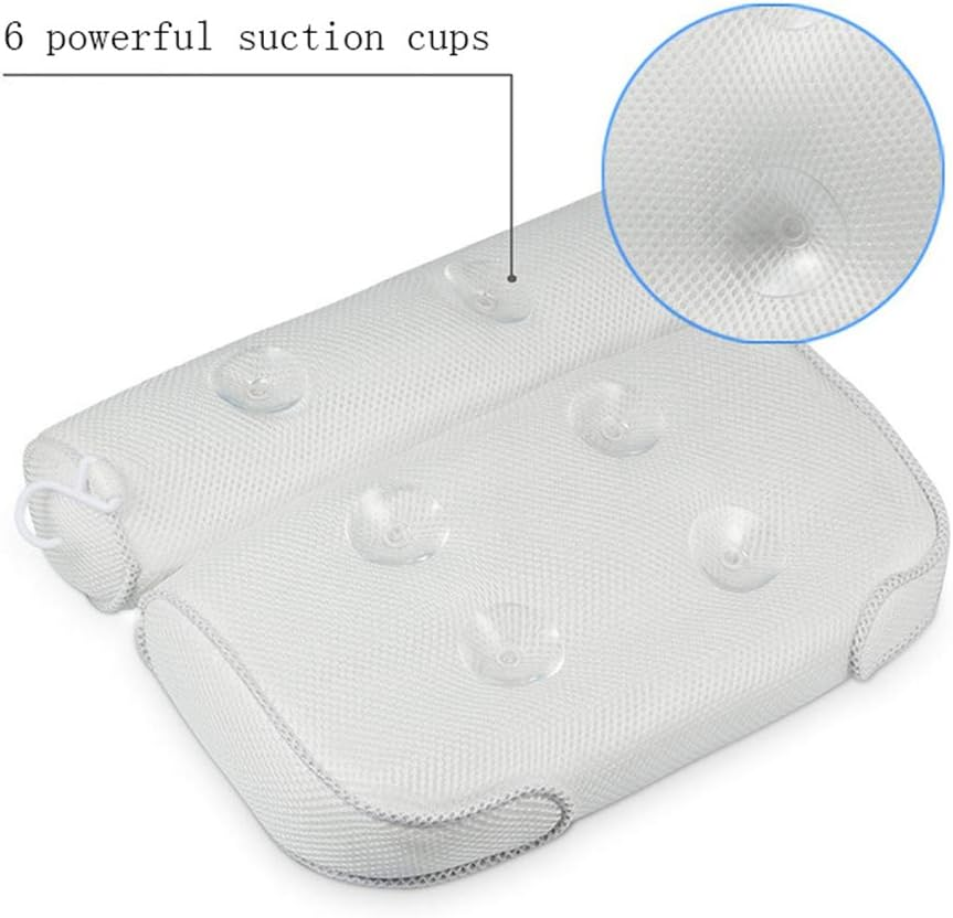 Bathtub Pillows, Spa Bathtub Pillow with 6 Suction Cups Head Neck Back and Shoulder Support Bath Pillows for Hot Tub Jacuzzi Home Spa image number 1