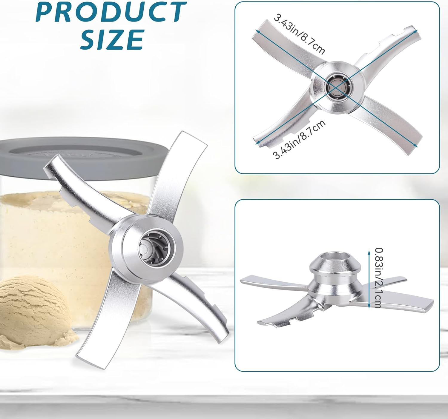 Replacement Paddle Blade for Ninja Creami NC300 Series Ice Cream Makers - Paddle Blade Replacement for Ninja Creamerizer NC299AMZ NC301 CN305A NC101 NC201 image number 4