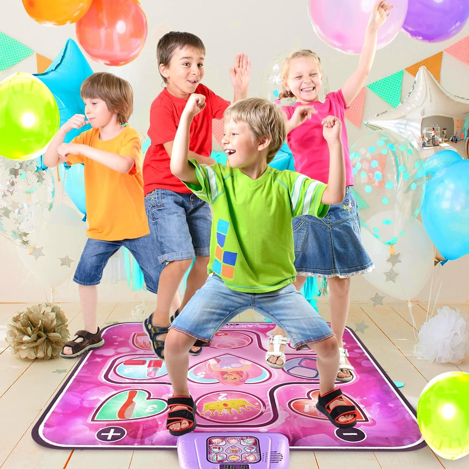 Dance Mat Toys for 3-12 Year Old Kids, Electronic Dance Pad with LED Lights, Music Dance Mat with 6 Game Modes, Toys Gifts for 3 4 5 6 7 8 9 10+ Year Old Girls image number 4