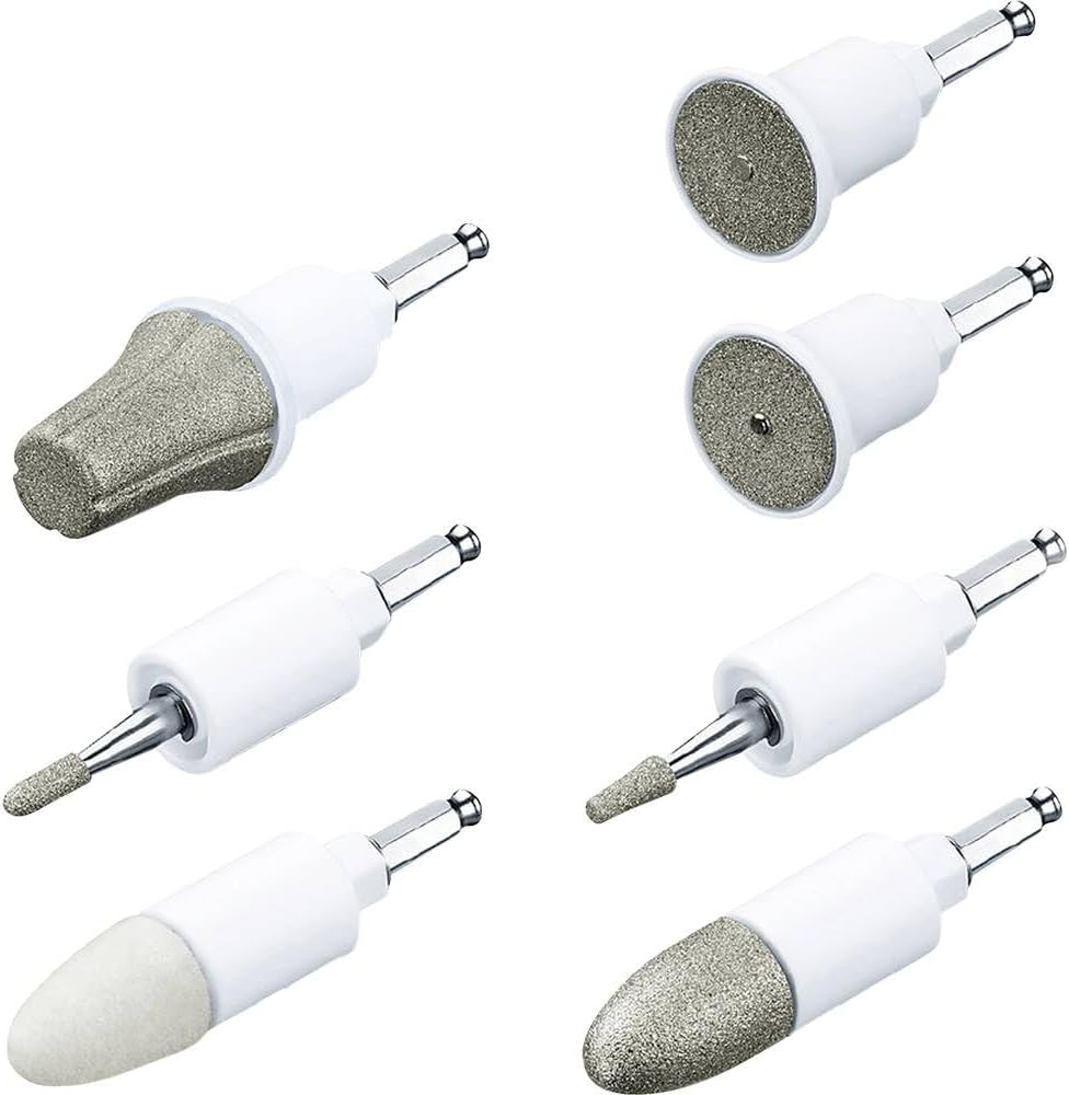 Beurer MP 41 Manicure/Pedicure Tool Replacement Kit - 7 Sapphire and Felt Attachments for Hand and Foot Care