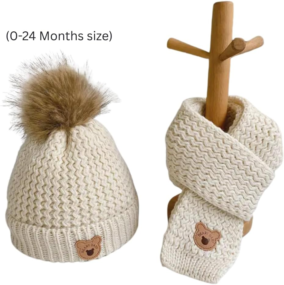 Cozycub Winter Box (2-6 Months) &ndash; Teddy-Themed Baby Gift Set with Warm Clothes, Beanie, Blanket & Accessories | Newborn Winter Essentials for Boys & Girls (Beige) image number 2