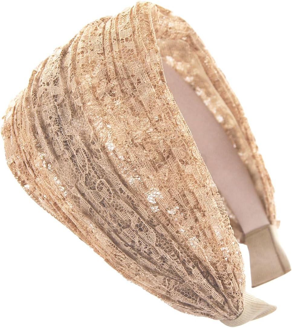 Axy Wide Headband Beautiful Women'S Headband Hair Accessories Hair Band Hairband HR14 (Beige)
