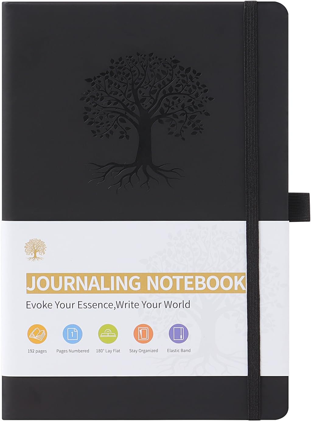 A5 Journal Notebook for Men and Women, Lined Hardcover Notebook with Elastic Closure for Diary Writing, Work and Note Taking, Journal(Green)