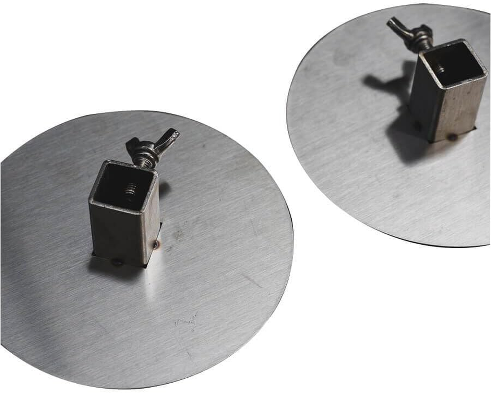 2X Souvlaki Gyros Disc- Stainless Steel Spit Roast Plates- 20Mm Square Skewer image number 3