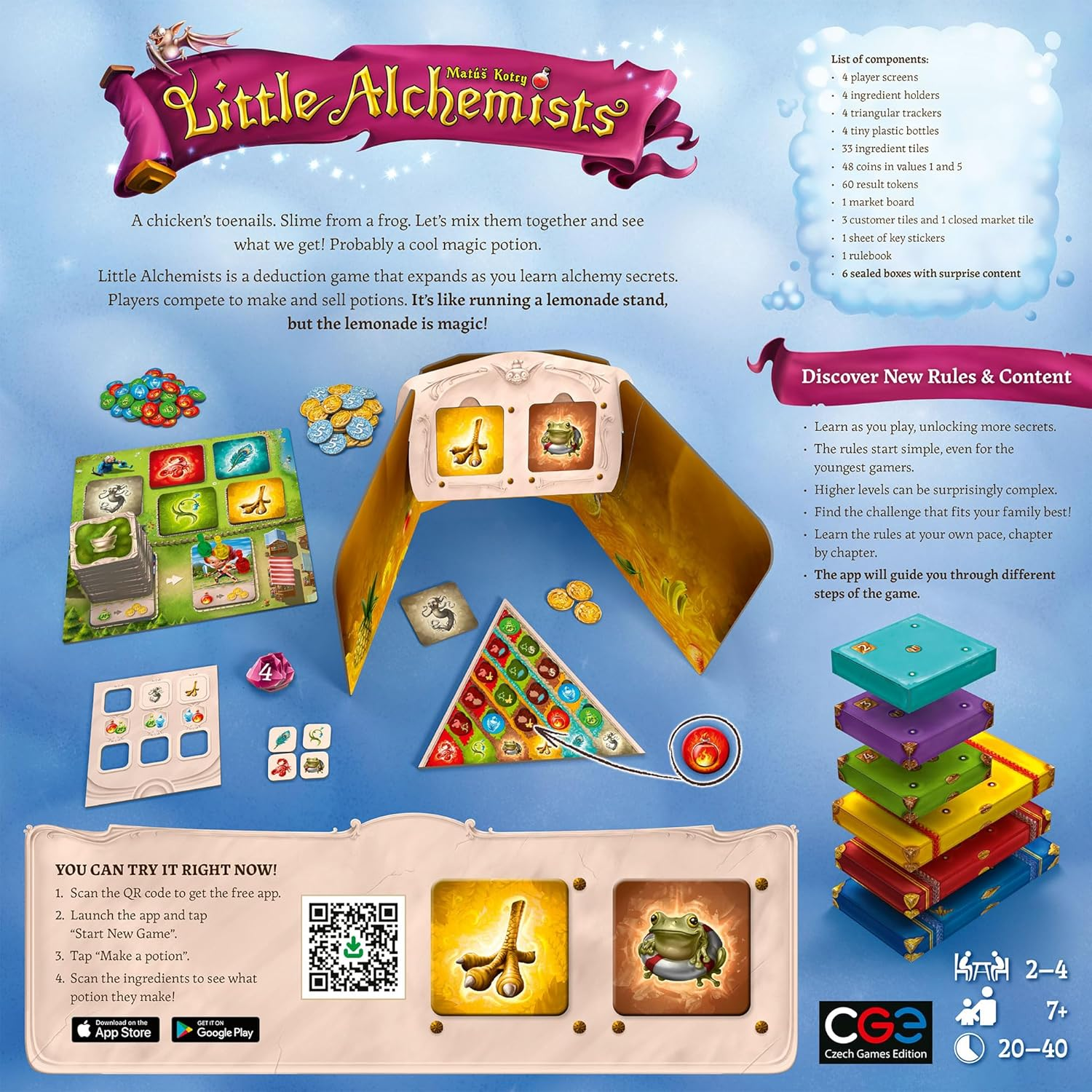 Czech Games Edition CGE00119 Little Alchemists Board Game image number 2