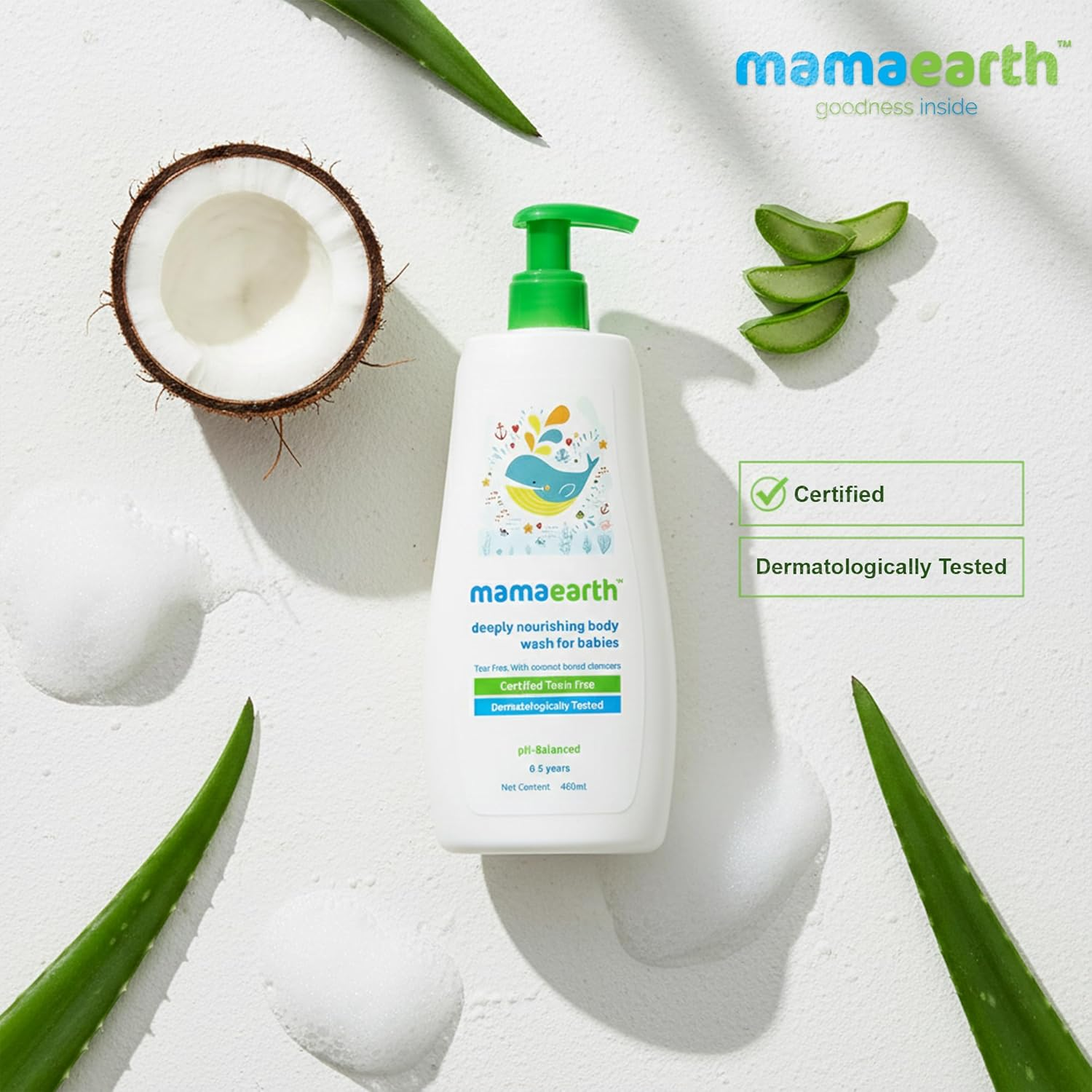 Mamaearth Deeply Nourishing Baby Body Wash | Tear Free Formula with Natural Cleansers | Hydrating Coconut & Jojoba Oil | Moisturizes Delicate Skin of Babies | 13.53 Fl Oz (400Ml) image number 2