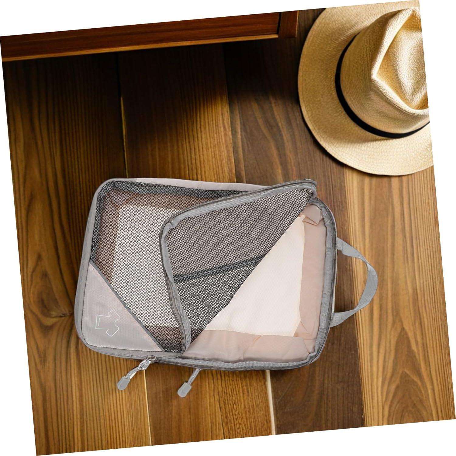 ROMISBABA 3PCS Travel Compression Zipper Storage Bags Expandable Packing Cubes for Suitcases Reusable Luggage Organizers Space-Saving Self-Compressible Storage Bags for Clothes Shoes image number 5