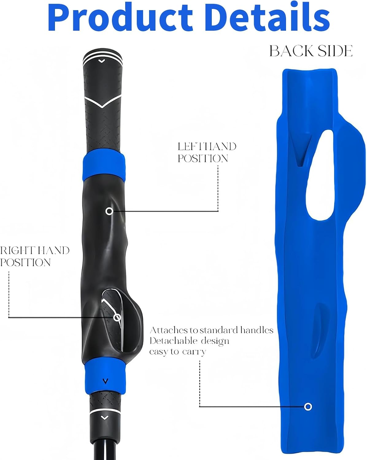 Rhoyee Golf Grip Trainer &ndash; Golf Training Aid for Correct Hand Position, Swing Improvement, and Grip Practice &ndash; Golf Club Grip Attachment for Beginners and Golf Enthusiasts image number 5