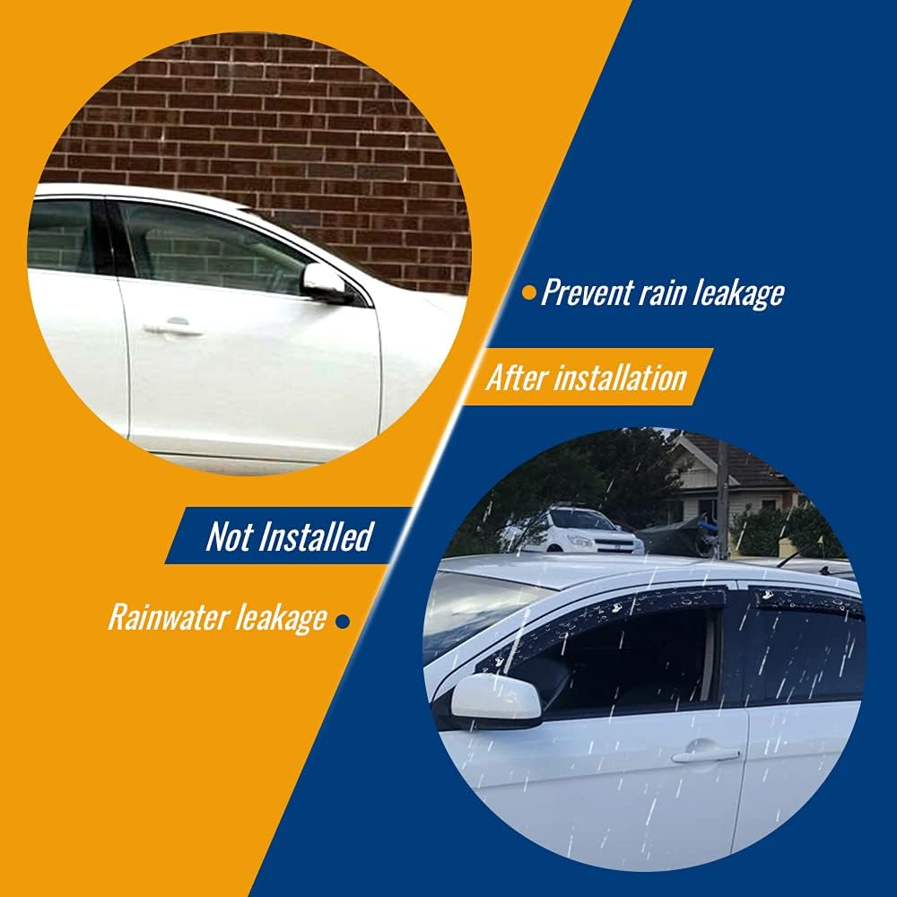 Maxpeedingrods Weathershields Weather Shields for Holden Commodore VE VF Sedan, Window Visors Sun Wind Deflectors Car Accessories, 4 Pcs image number 3
