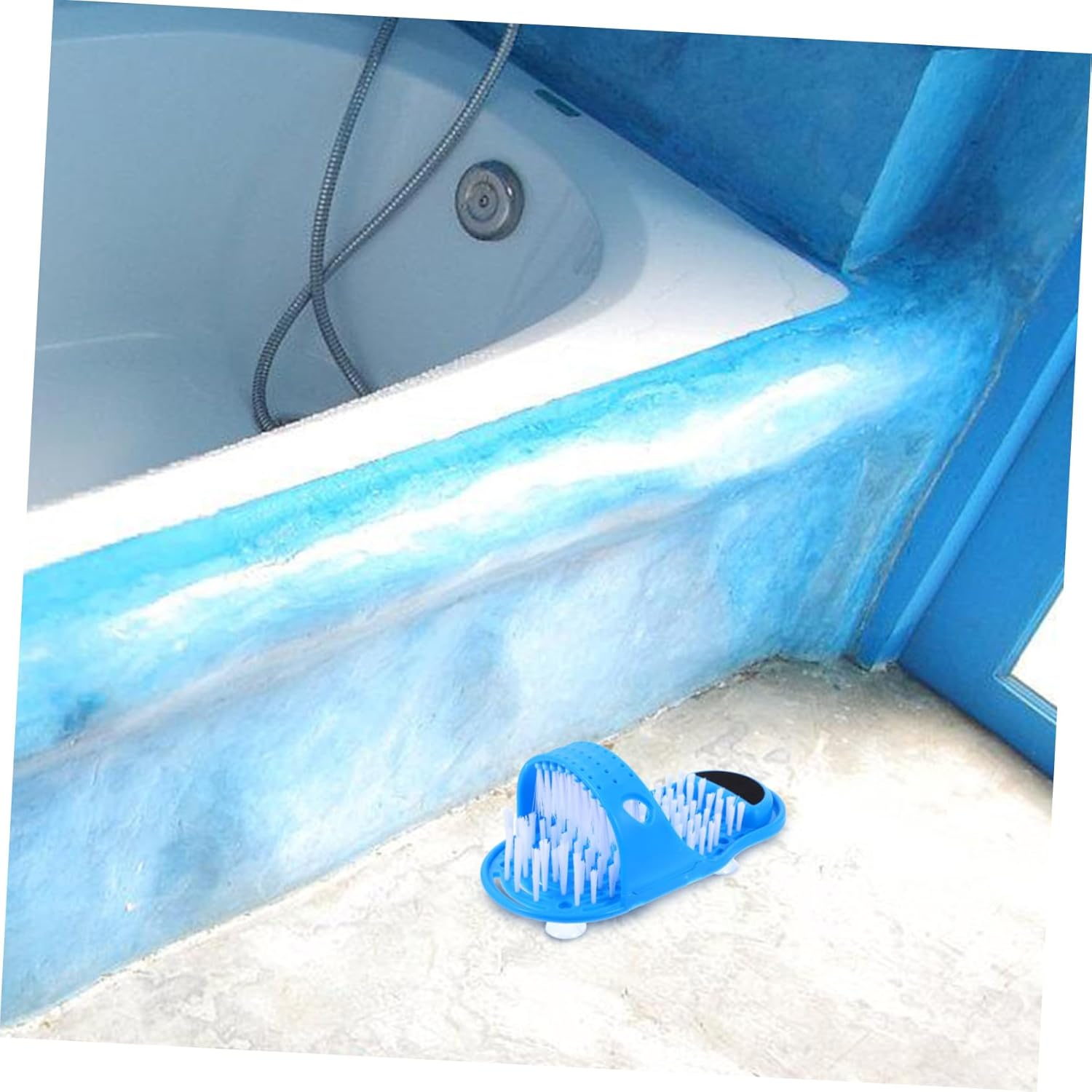 TOVINANNA Lazy Foot Scrubber with Dual Bristles Exfoliating Shower Foot Cleaner for Dead Skin Removal and Relaxing Massage the Bathroom image number 5