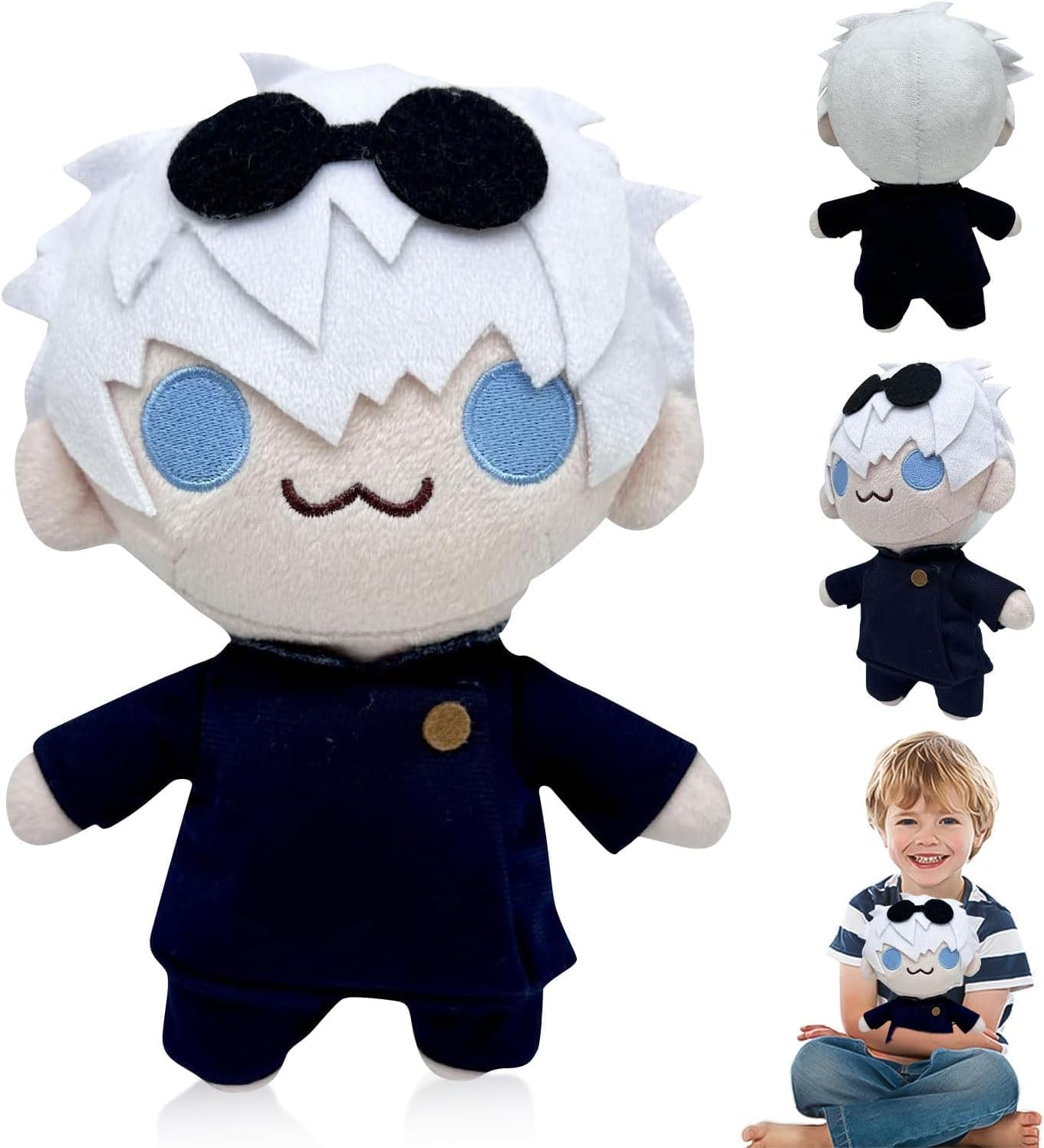 Gojo Satoru Plush Toy, 22 Cm Jujutsu Kaisen Plush Doll for Boys and Girls image number 2