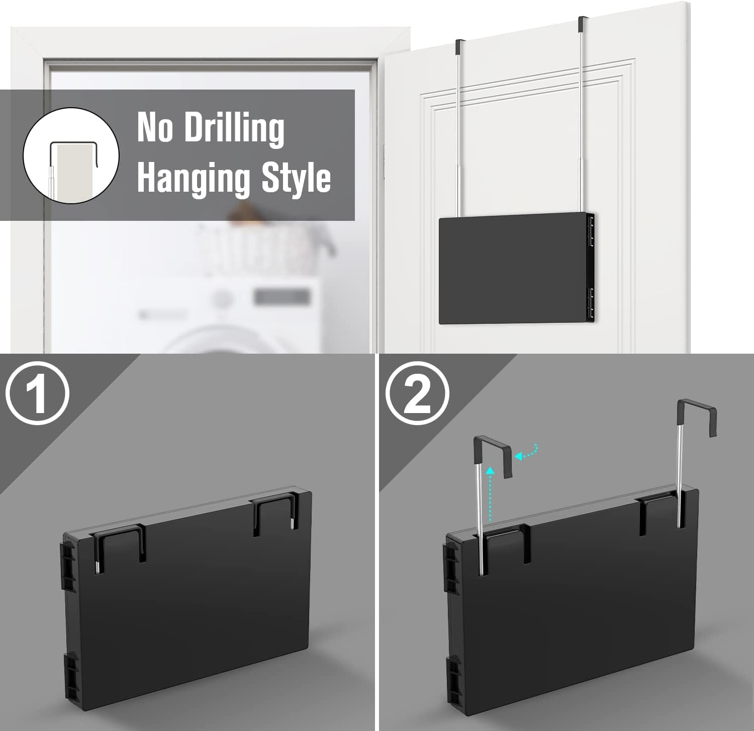 3 Way Makeup Mirror with 10X Magnified Mirror, Trifold 3 Way 360 Mirror for Cutting Hair | 3 Mirror Selfcut System- Portable DIY Haircut Tool (Black) image number 5