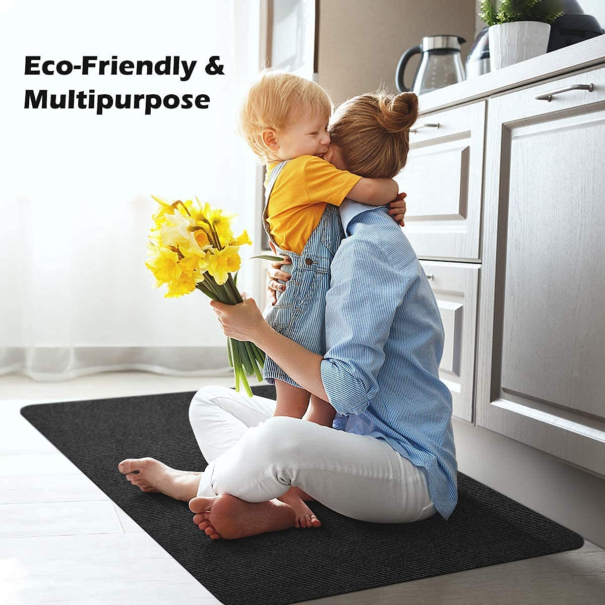 Jabykare Office Chair Mat Carpet for Hard Floor, Computer Desk and Gaming Rolling Chair Protector (Grey, 90 * 120 Cm) - Grey image number 6