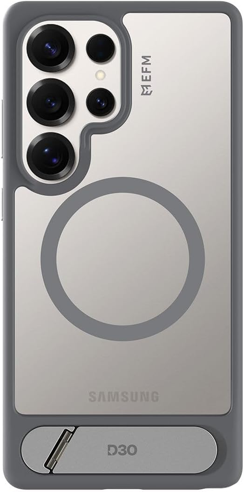 EFM Alta Case with D3O BIO for Samsung Galaxy S25 Ultra - Grey/Clear