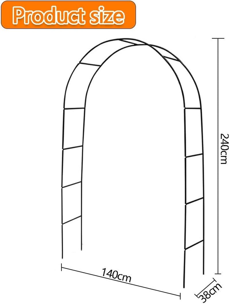 Metal Garden Arch &ndash; Outdoor Wedding Arbor Trellis for Climbing Plants, Freestanding Pergola Archway for Roses Vines Bridal Party Decoration
