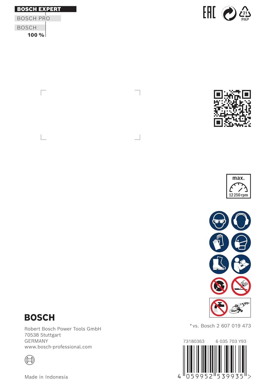 Bosch Professional 1X Expert Hardceramic X-Lock Diamond Cutting Disc (For Hard Tiles, Hard Stone, &Oslash; 125 Mm, Accessories Small Angle Grinder) image number 1