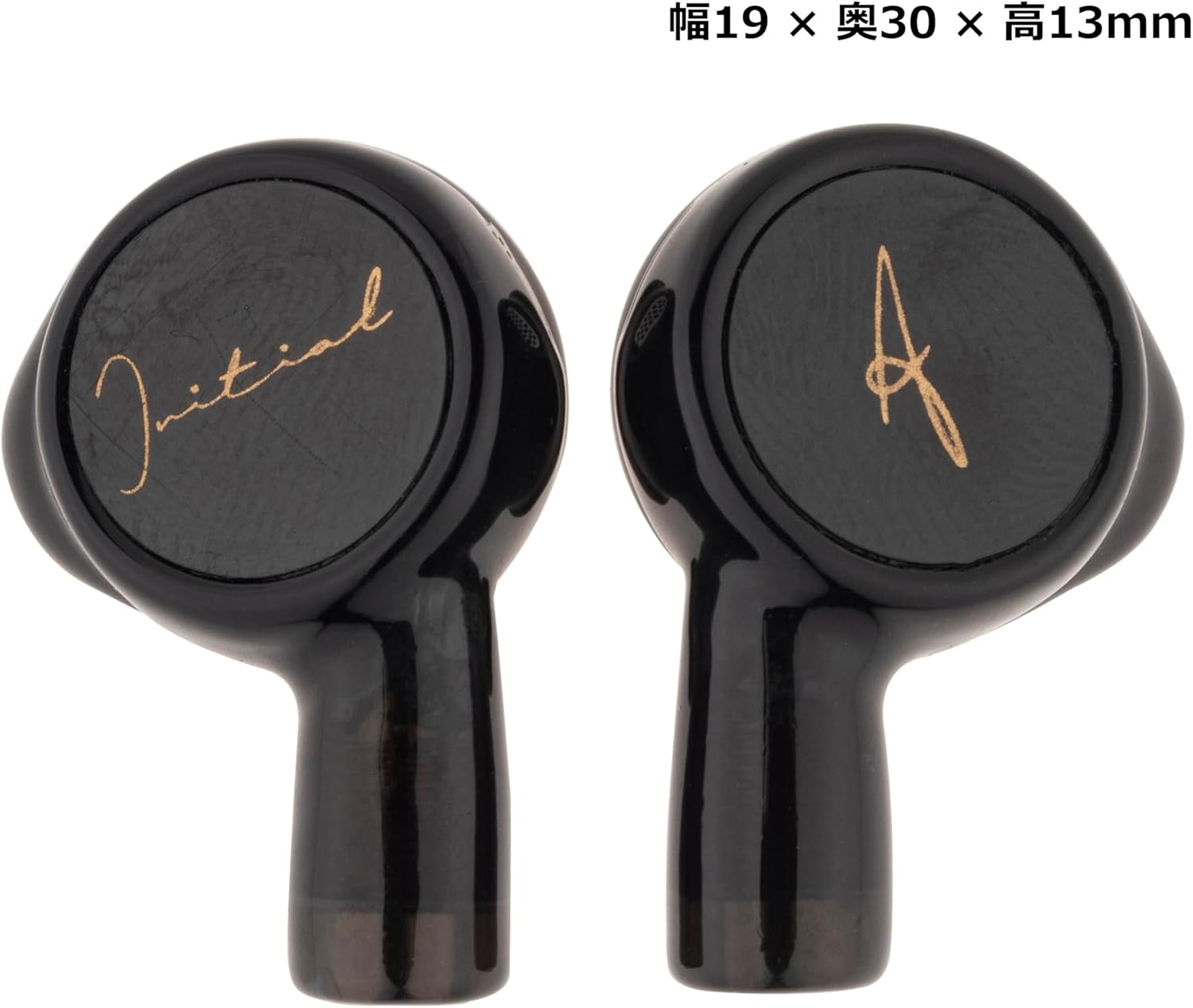 Initial a - Yui - 0.56 Inch (14.2 Mm) Flat Drive Driver In-Ear Earphones with Mic Black Approx. W 0.7 X H 1.2 X D 0.5 Inches (19 X 30 X 13 Mm) image number 1