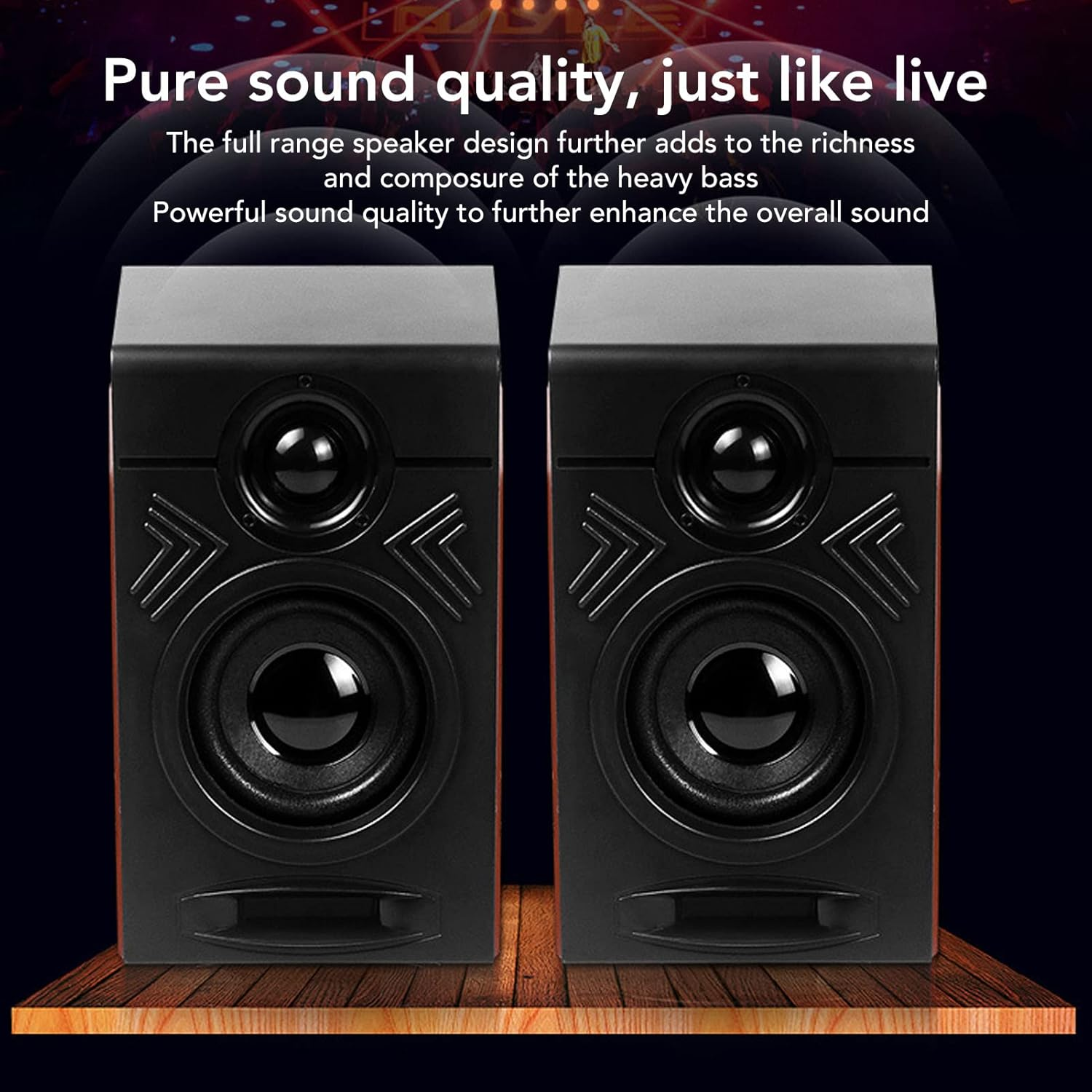 High-Quality Computer Speakers - Stereo Sound System with Deep Bass, 3.5Mm Jack, Adjustable Volume for Desktops, Laptops, and Tablets