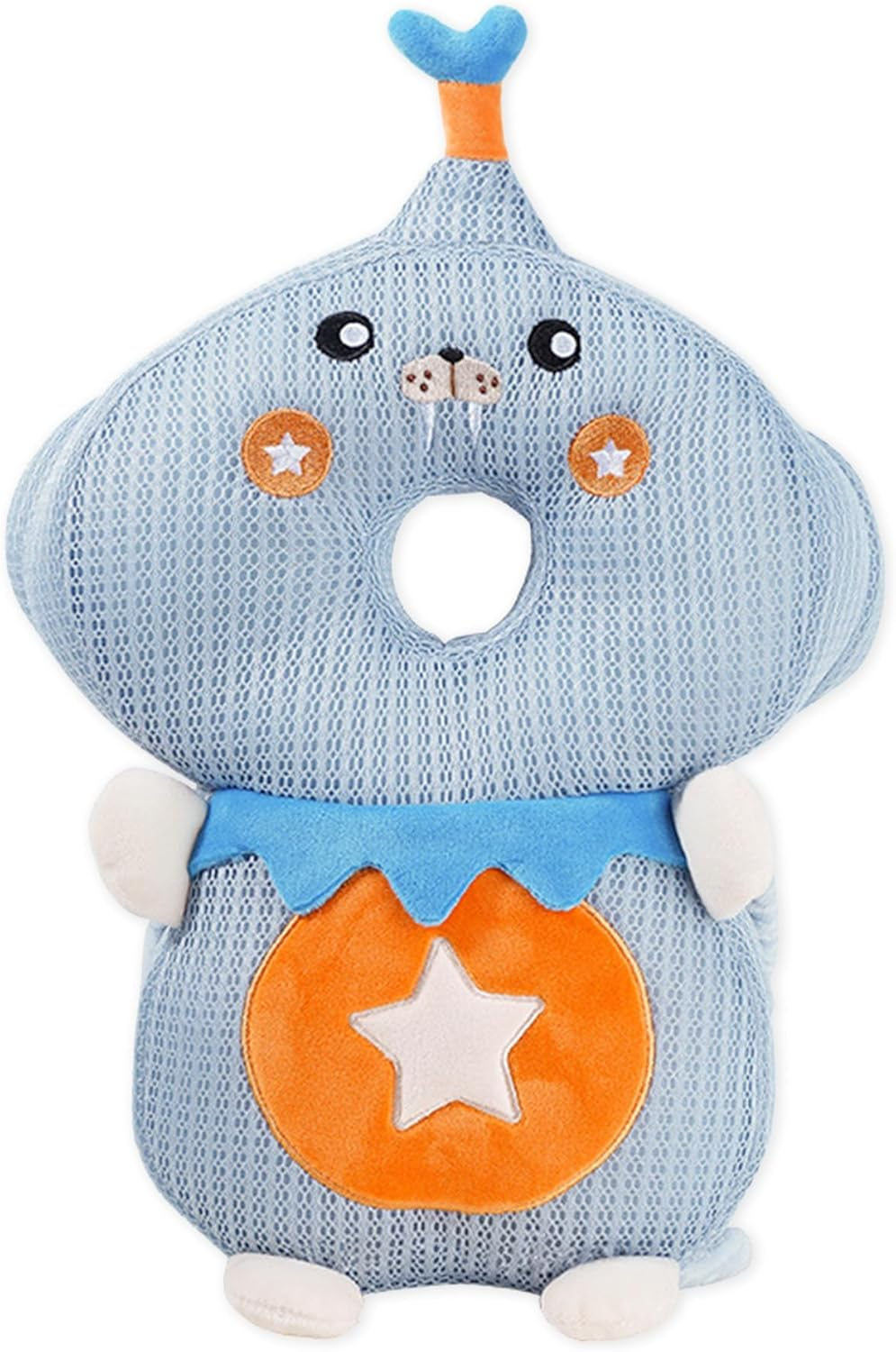 Baby Head Protector Backpack,Head Protection Safety,Anti-Collision Head-Protecting Back Pillow,Anti-Fall Hat for Toddler,Blue (A Seal) image number 2