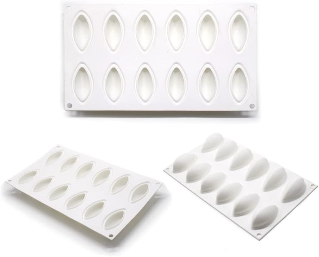 XKONG Quenelle Silicone Moulds, Shell Cake Mould, Quenelle Mould French Dessert Mousse Silicone White Pastry Mould Baking Non-Stick Decoration Bakeware image number 6