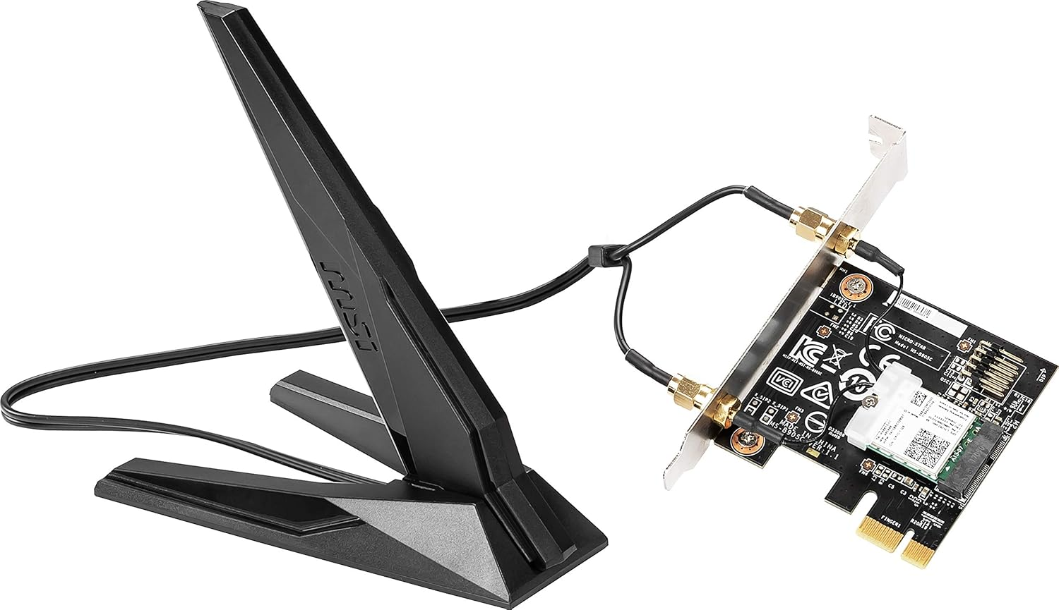 MSI Dual Band AX 200 Wifi 6 Bluetooth 5.0 Long Range Wireless MU-MIMO Pcie Network Adapter Card (AX905C) image number 1