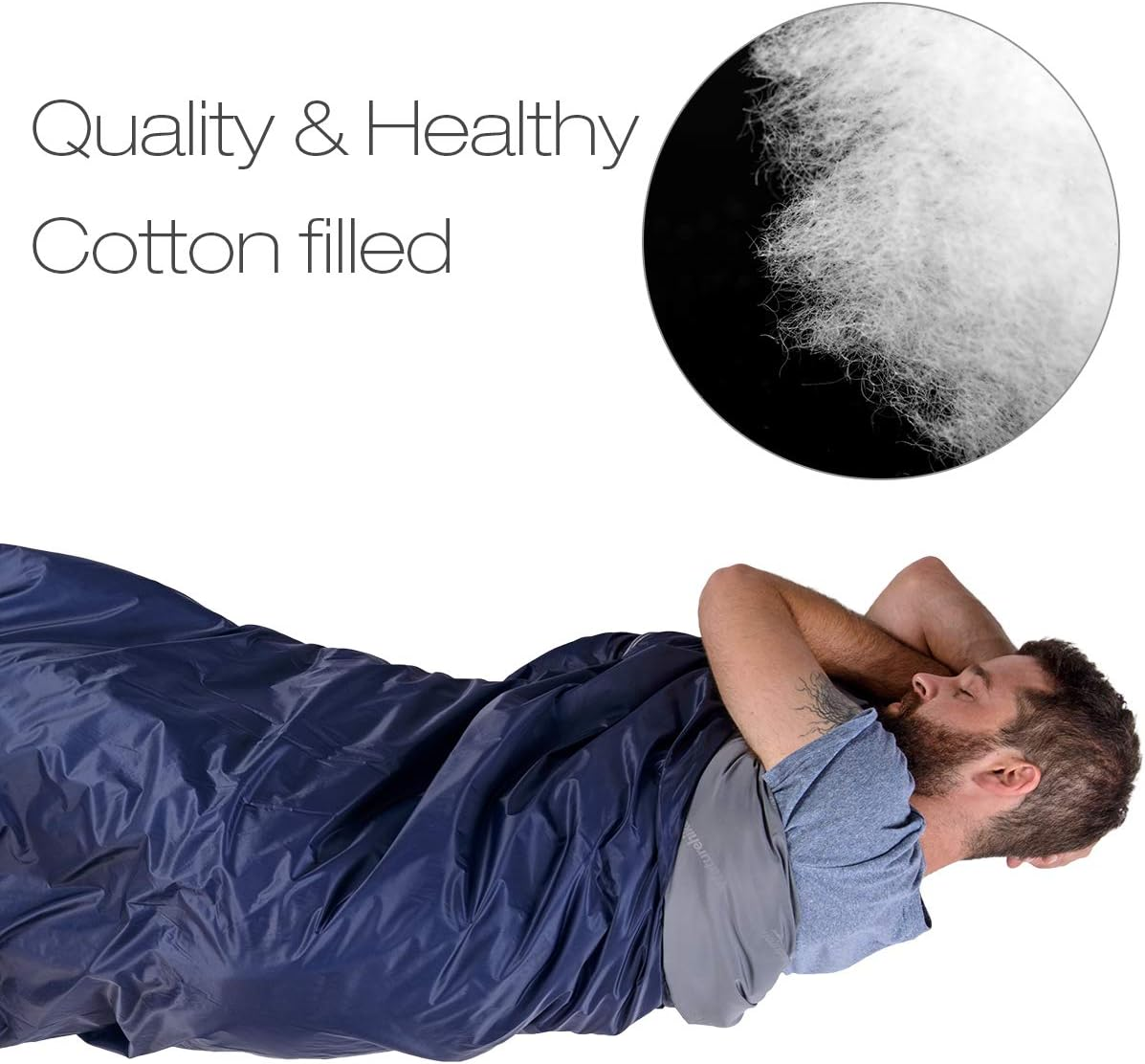 Naturehike Sleeping Bag &ndash; Envelope Lightweight Portable, Waterproof, Comfortable with Compression Sack - Great for 3 Season Traveling, Camping, Hiking, Outdoor Activities image number 2