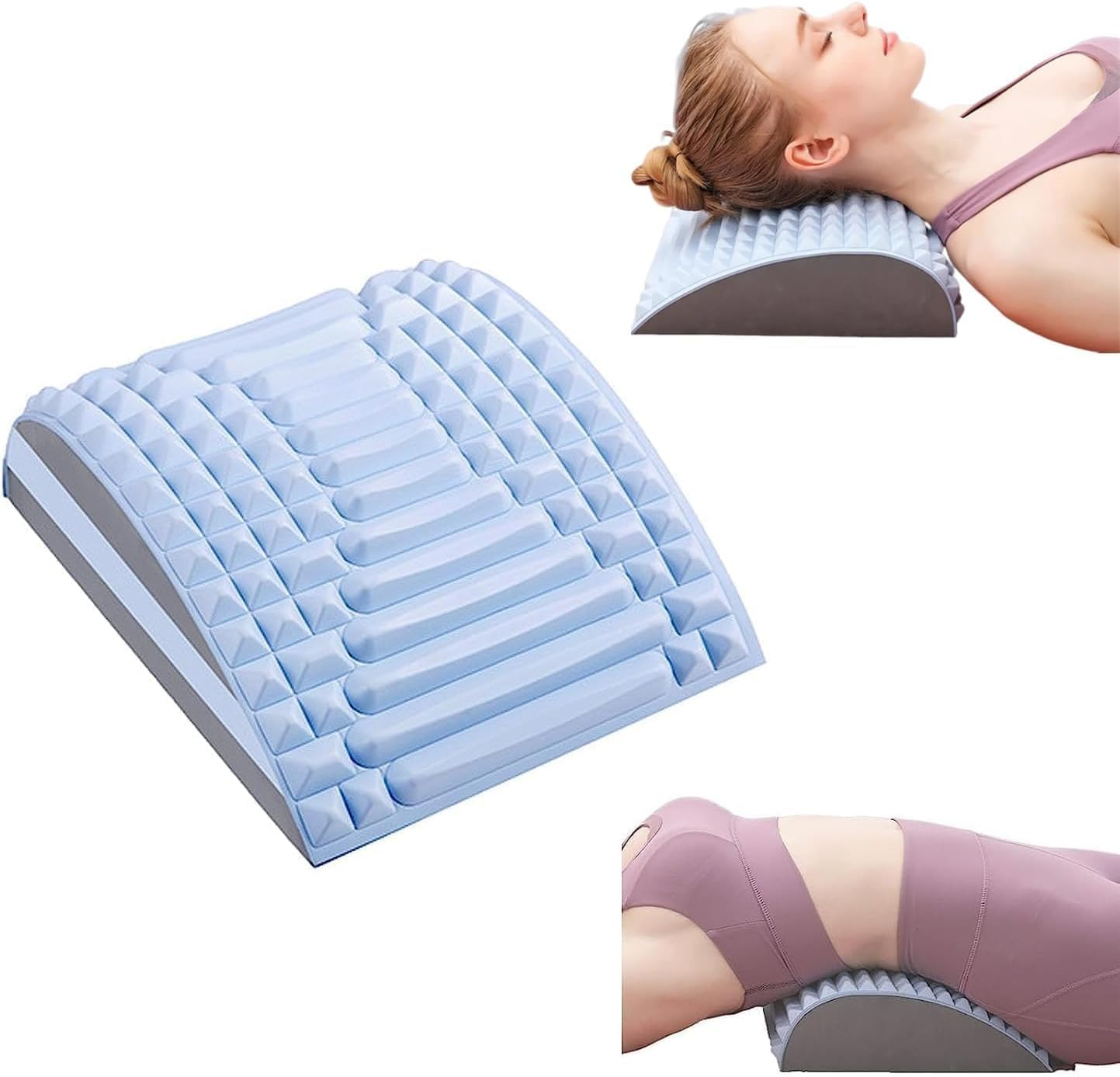 Acemend Refresh, Neck & Back Stretcher, Back Stretcher for Lower Back Pain Relief, Multi-Level Adjustable Spine Board for Herniated Disc, Sciatica, Scoliosis (Blue) image number 1