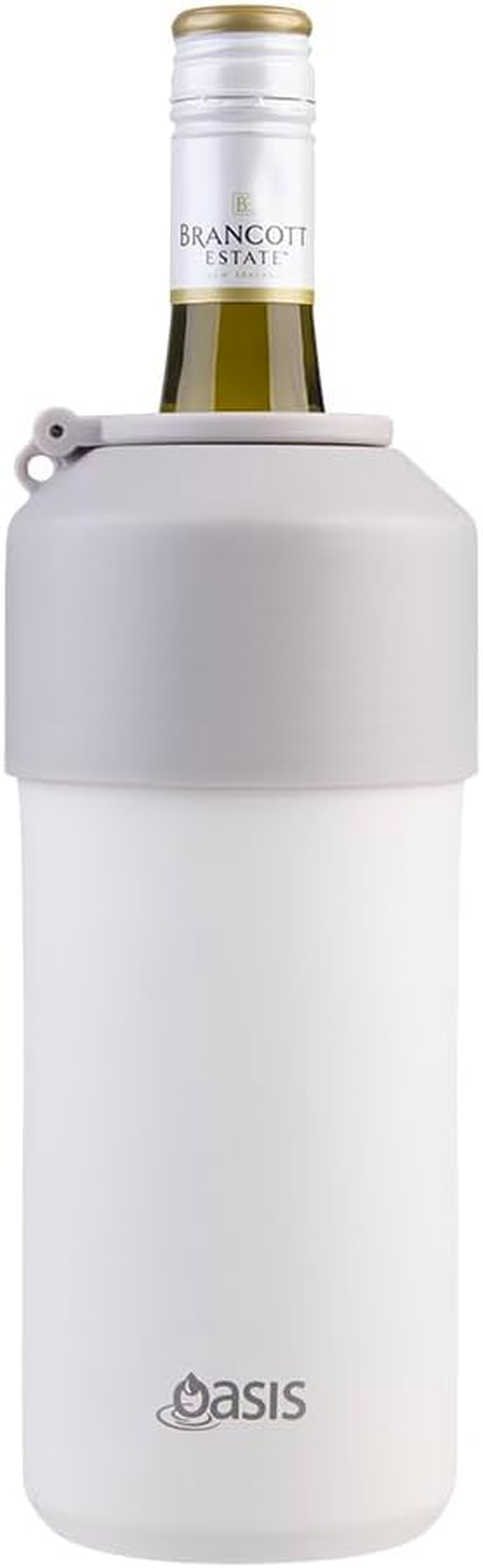 Oasis Stainless Steel Double Wall Insulated Adjustable Wine Cooler - Linen image number 5