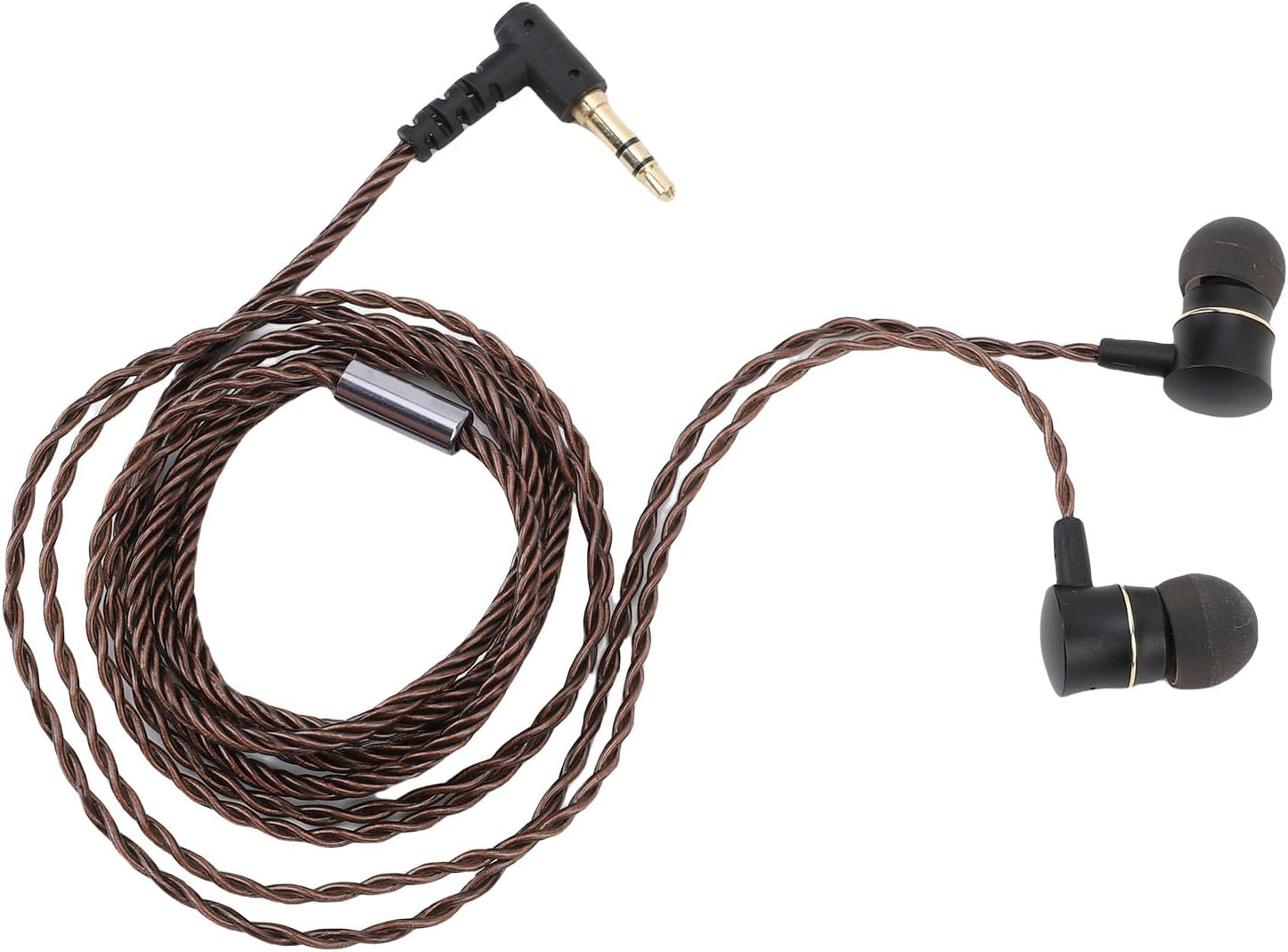 Plyisty Hifi Sound Cable Wired Earphones Lossless Stereo Sound, Ergonomic Design with 3 Sizes Silicon Ear Tips, Golden Plate Plug for Various Devices image number 3