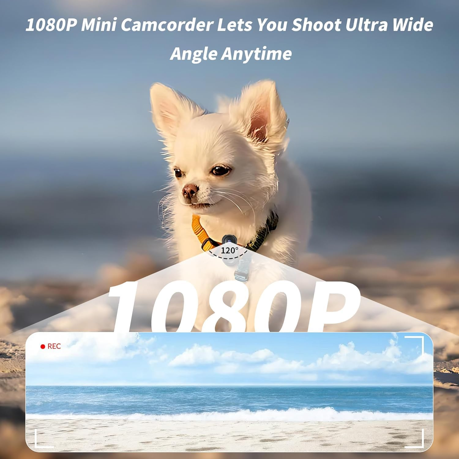 1080P Sports Action Camera, Wearable Body Cam, Portable Recorder with Magnetic Back Clip, Mini Camera with Audio and Video Recording, Camcorder for Traveling, Pet, Vlogging (No SD Card) image number 4