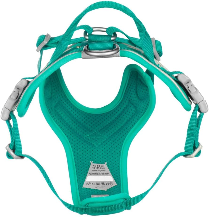 Hurtta Weekend Warrior Dog Harness for Medium Dogs, Peacock Turquoise, 45-60 Cm