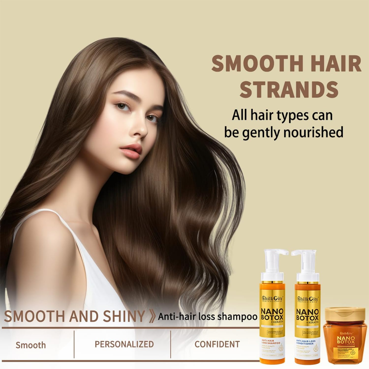 Professional Post-Keratin & Nanoplasty Care Shampoo &ndash; Anti-Hair Loss & Strengthening for Chemically Treated Hair | Colour-Safe, Sulphate-Free, Daily Repair & Shine &ndash; 300Ml image number 1