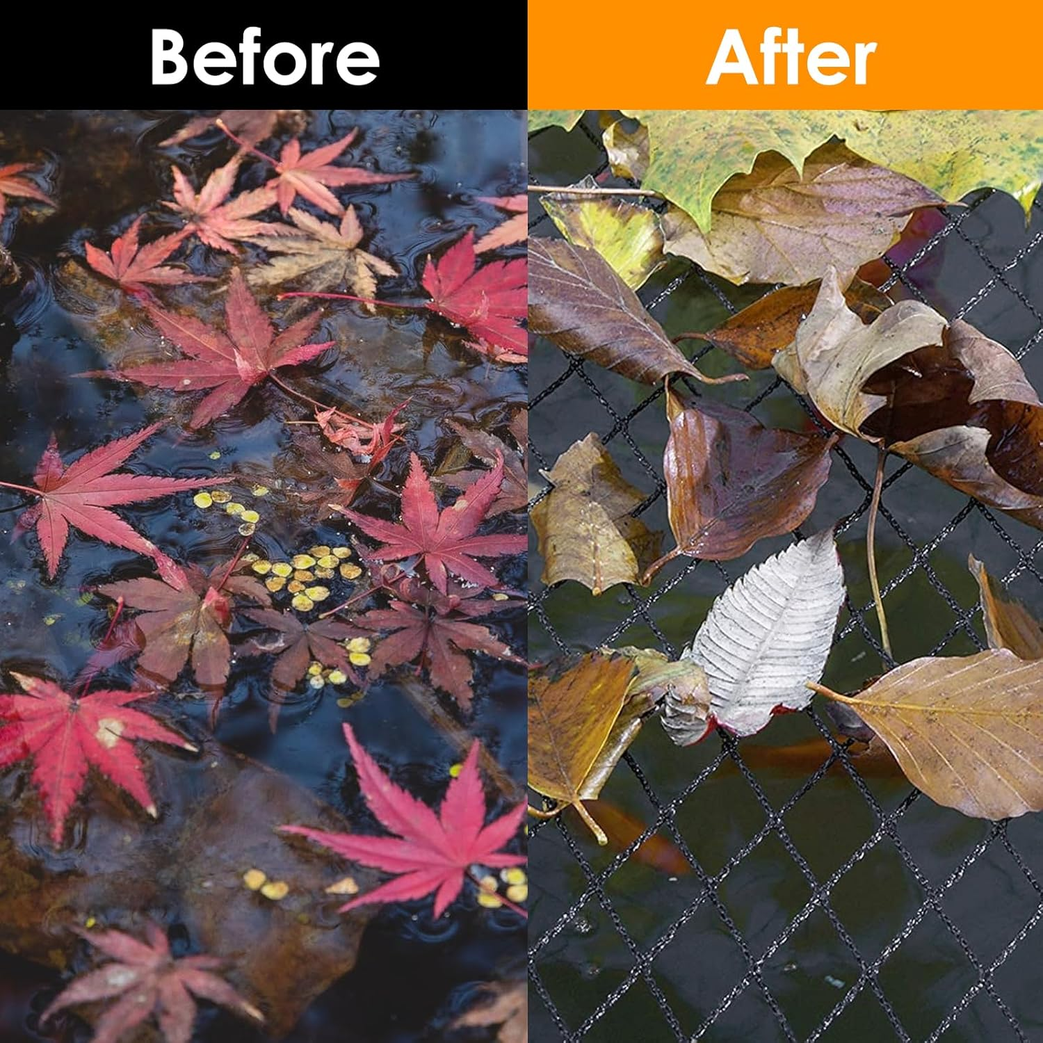 Pond Cover Netting Kit, 39.4 X 15.7FT Reusable Garden Pool Protective Net, Cuttable Bird Mesh, Catch Leaves Debris, with 10 Ground Nails and 50 Cable Zip Ties