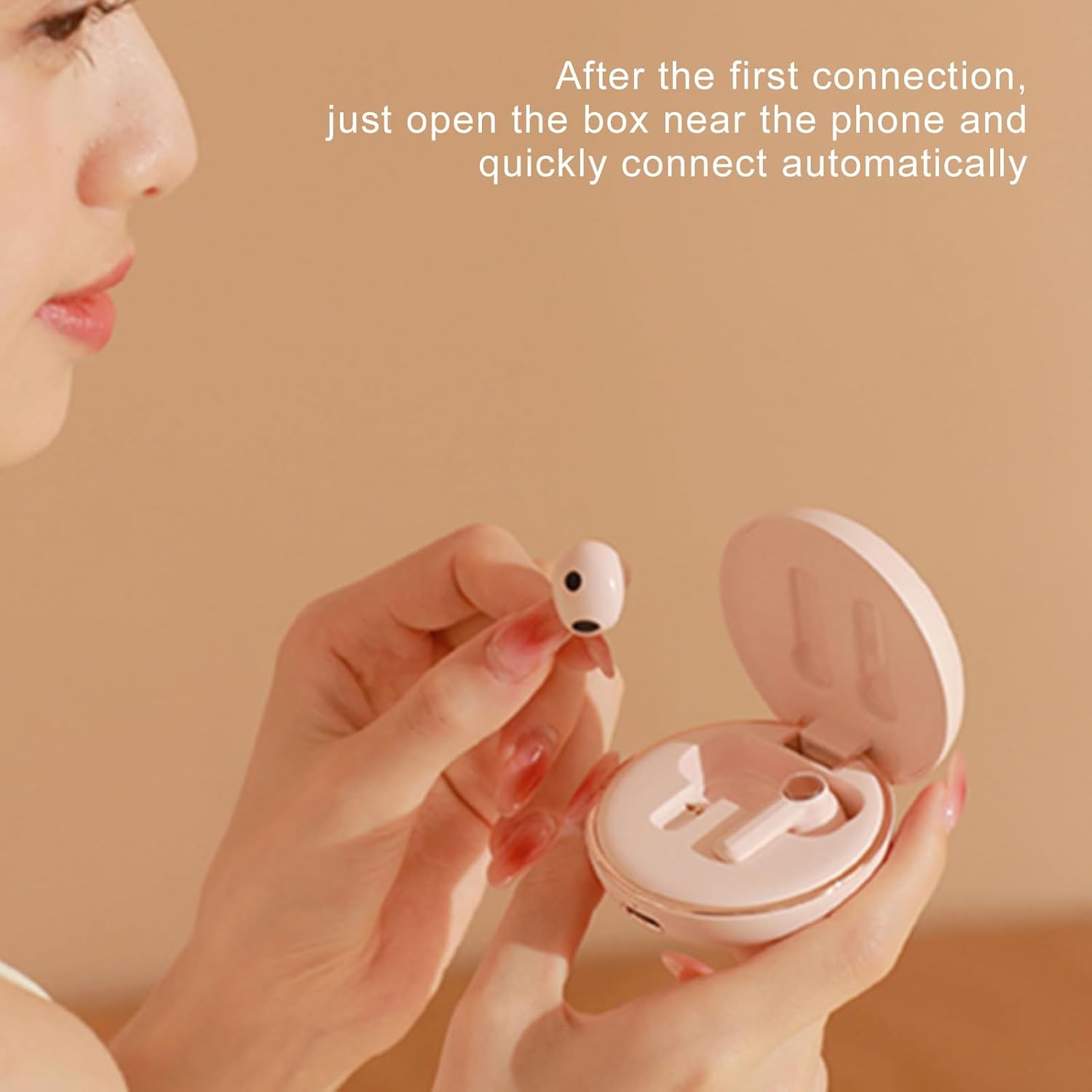 Jectse Wireless Earbuds, Noise Reduction Low Latency Headphones Waterproof Ergonomic Stereo Earphones for Ios for Android image number 6