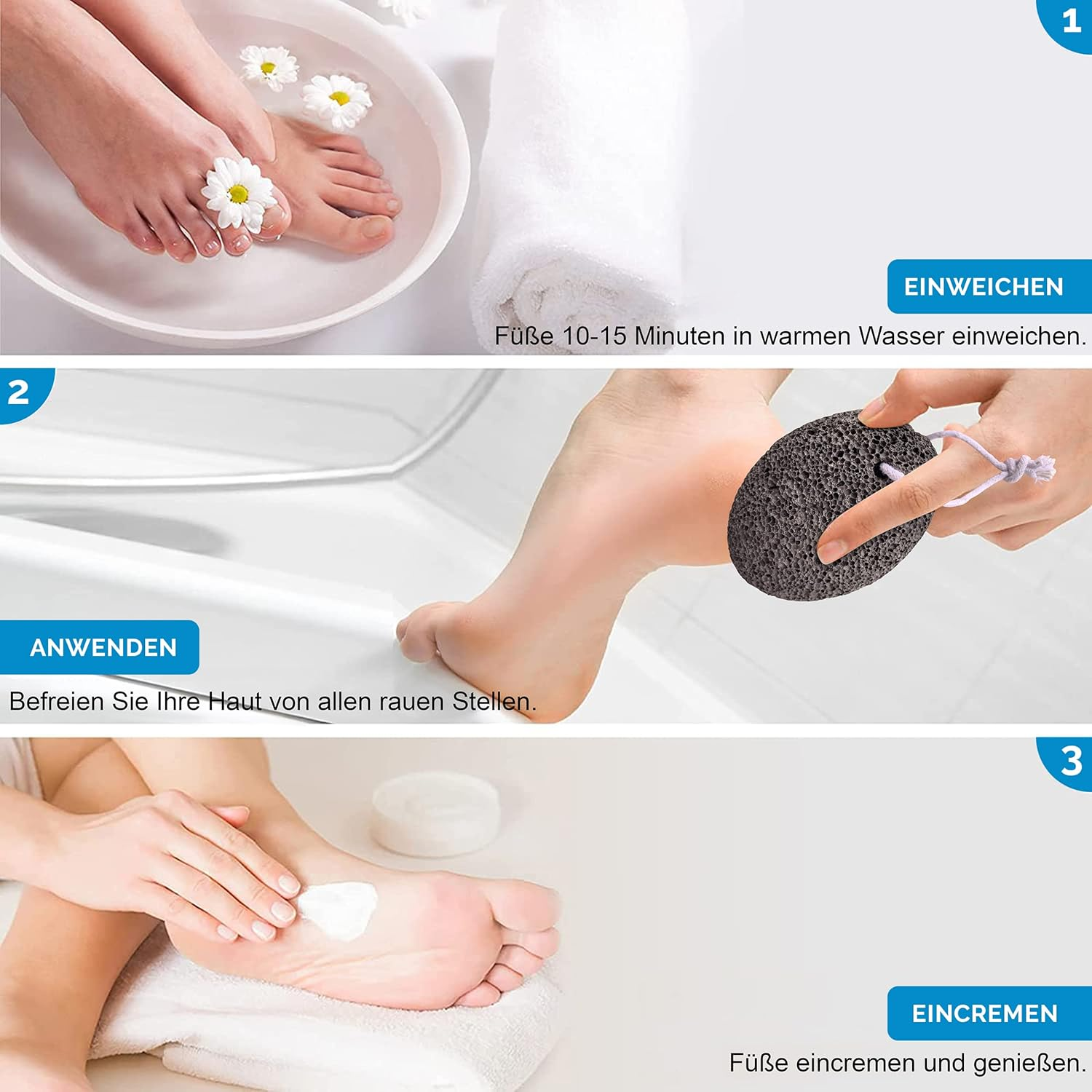 Holbeauty&reg; Pumice Stone - Natural Lava Stone - Callus Remover - Pumice Stone - Callus Remover - Foot Care - Terracotta and Dark Grower (Dark Grower) image number 5